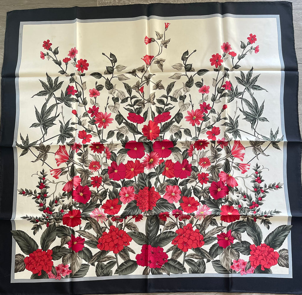 Foulard carré en soie scarf schal sjaal seide silk soie