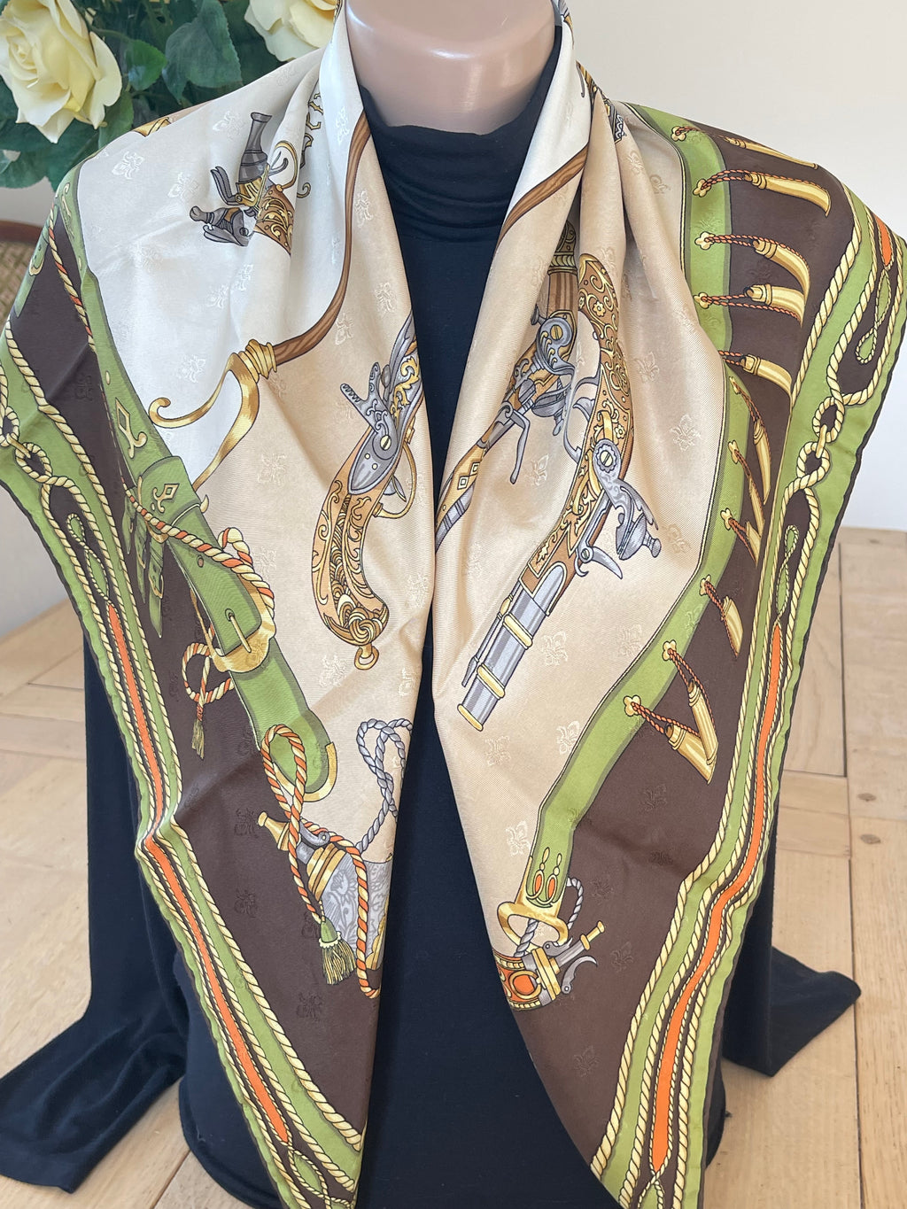 Bayron carré foulard scarf schal sjaal seide soie silk
