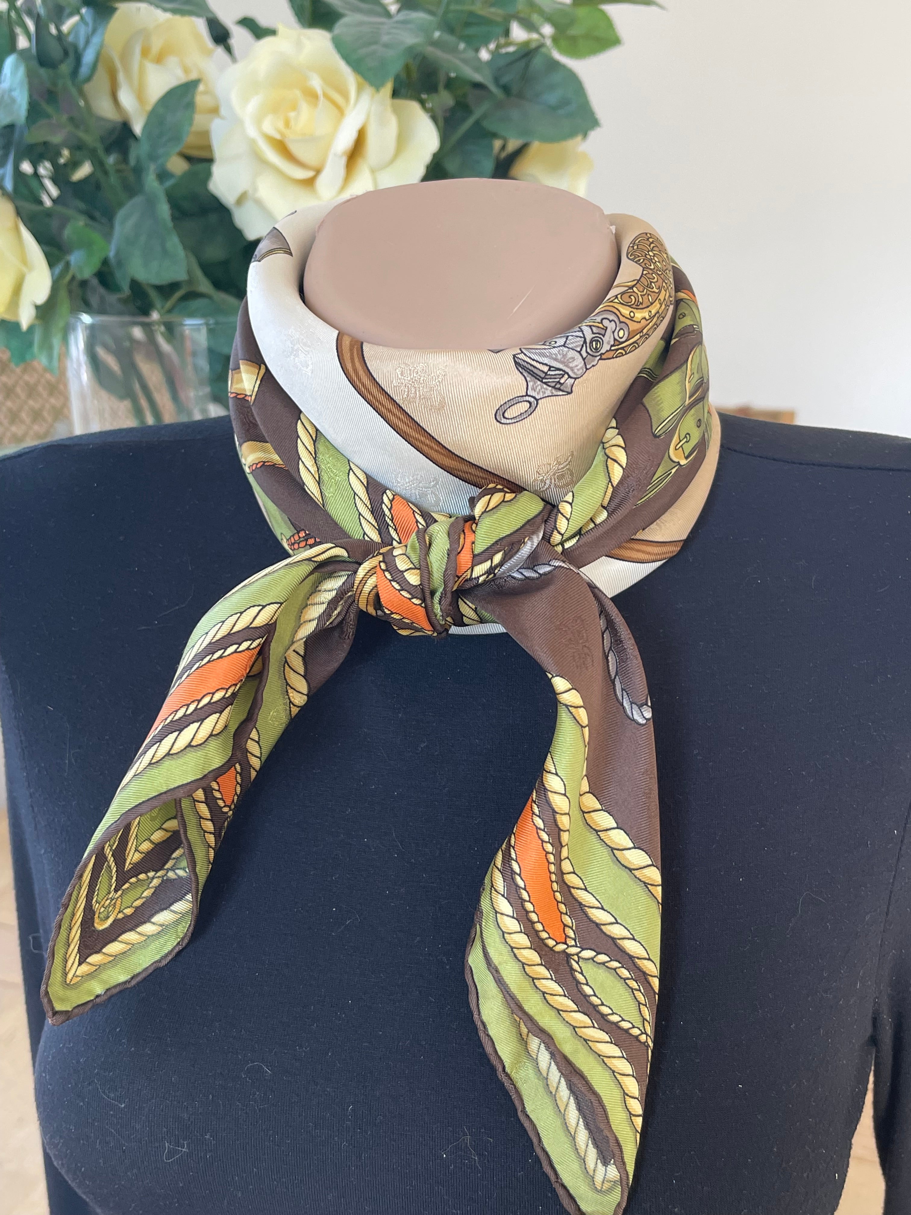 Bayron carré foulard scarf schal sjaal seide soie silk