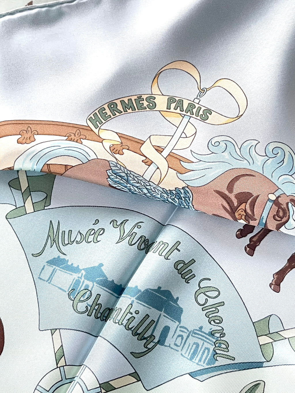 Foulard carré HERMÈS Musée Vivant signé Silk SCARF seide seda seta schal