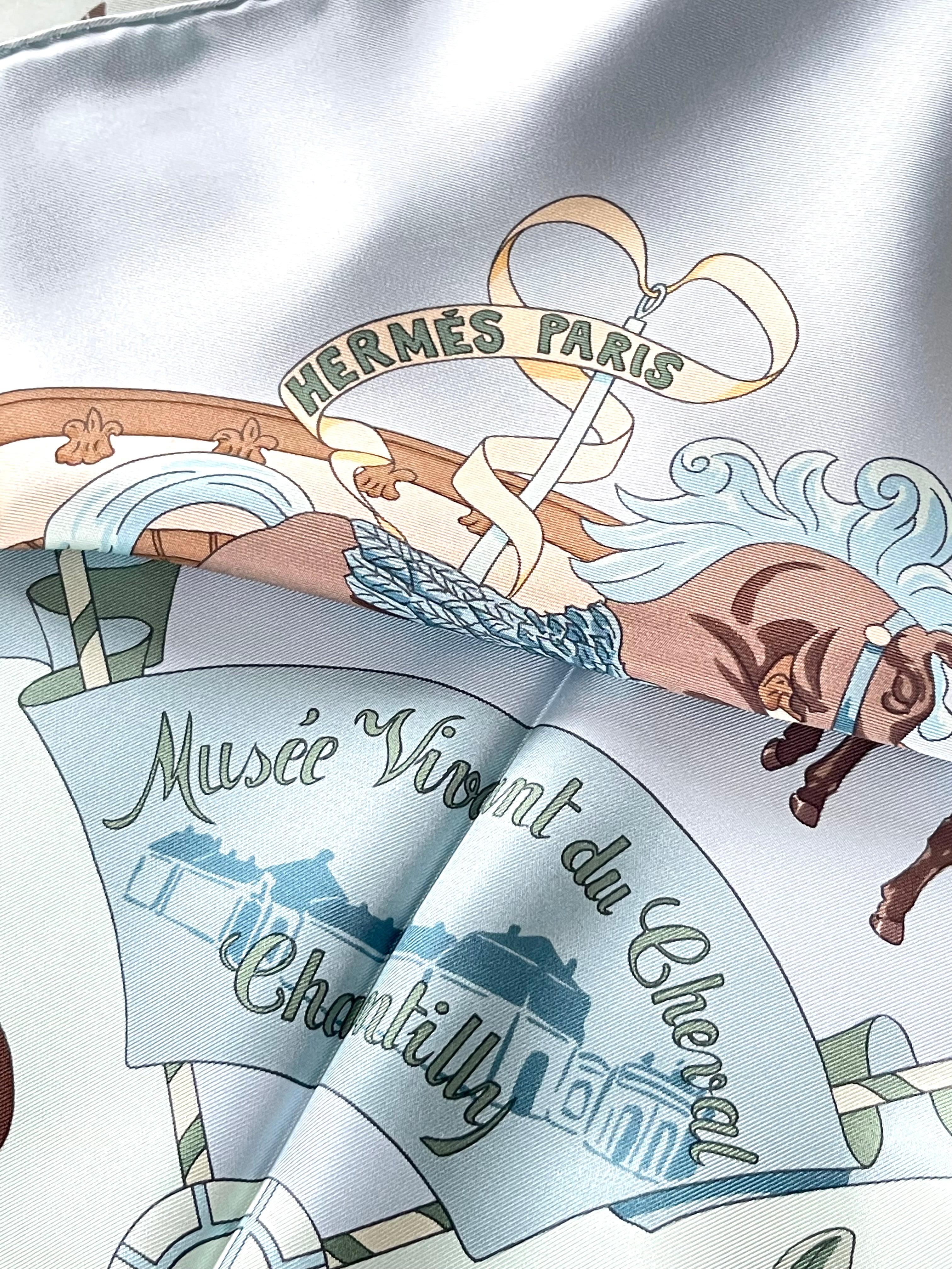 Foulard carré HERMÈS Musée Vivant signé Silk SCARF seide seda seta schal