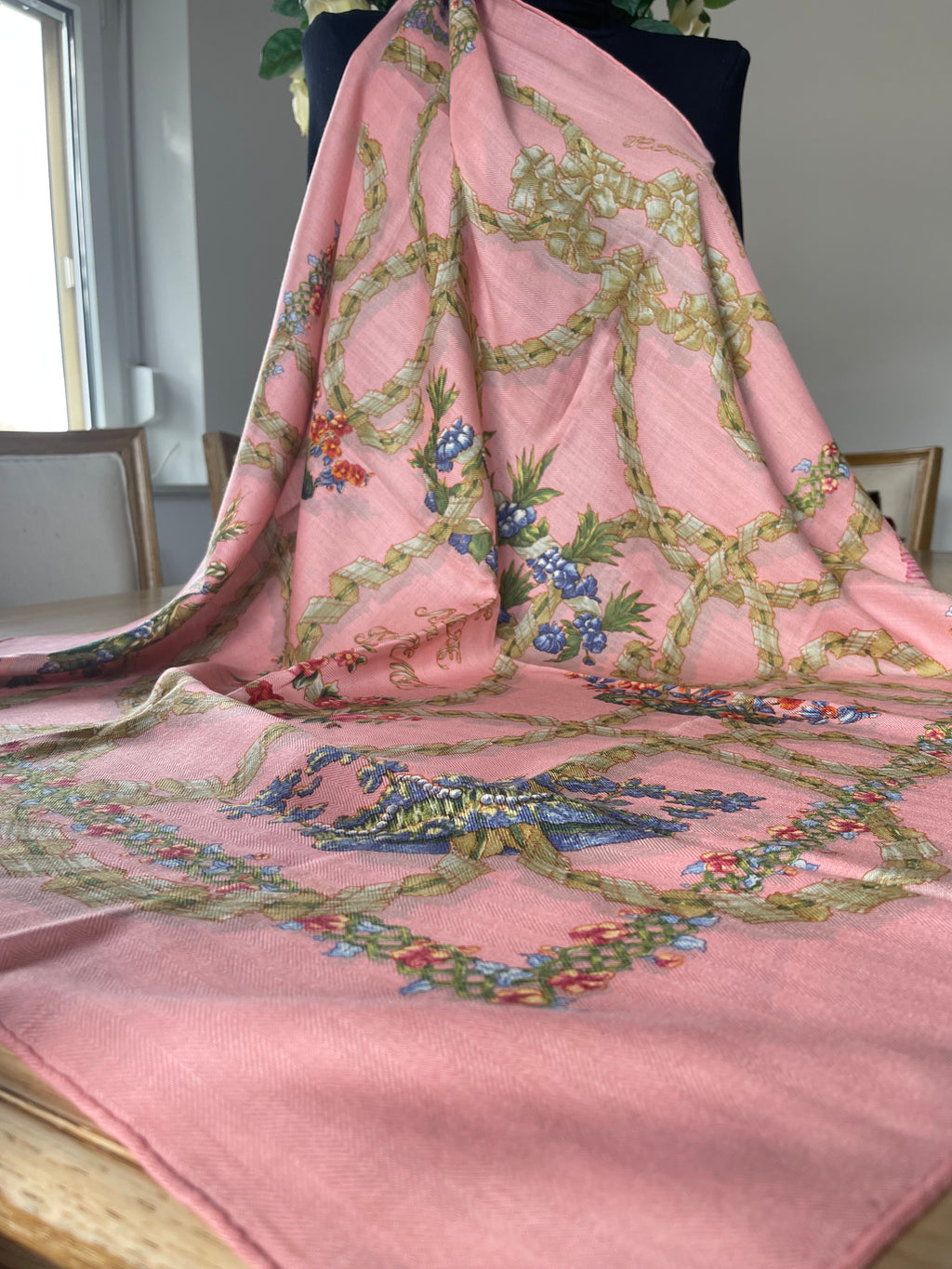 Foulard/Carré/Chale HERMÈS cachemire-soie Silk SCARF seide seda seta schal sjaal