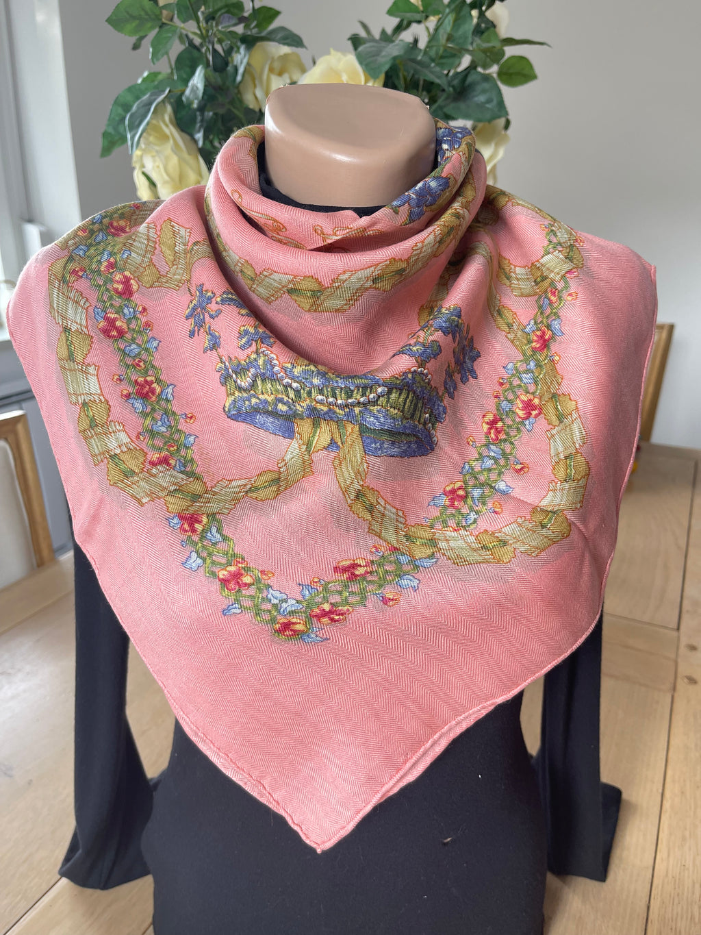 Foulard/Carré/Chale HERMÈS cachemire-soie Silk SCARF seide seda seta schal sjaal