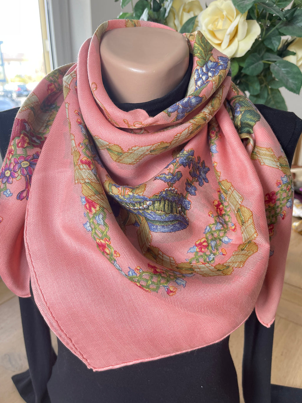 Foulard/Carré/Chale HERMÈS cachemire-soie Silk SCARF seide seda seta schal sjaal