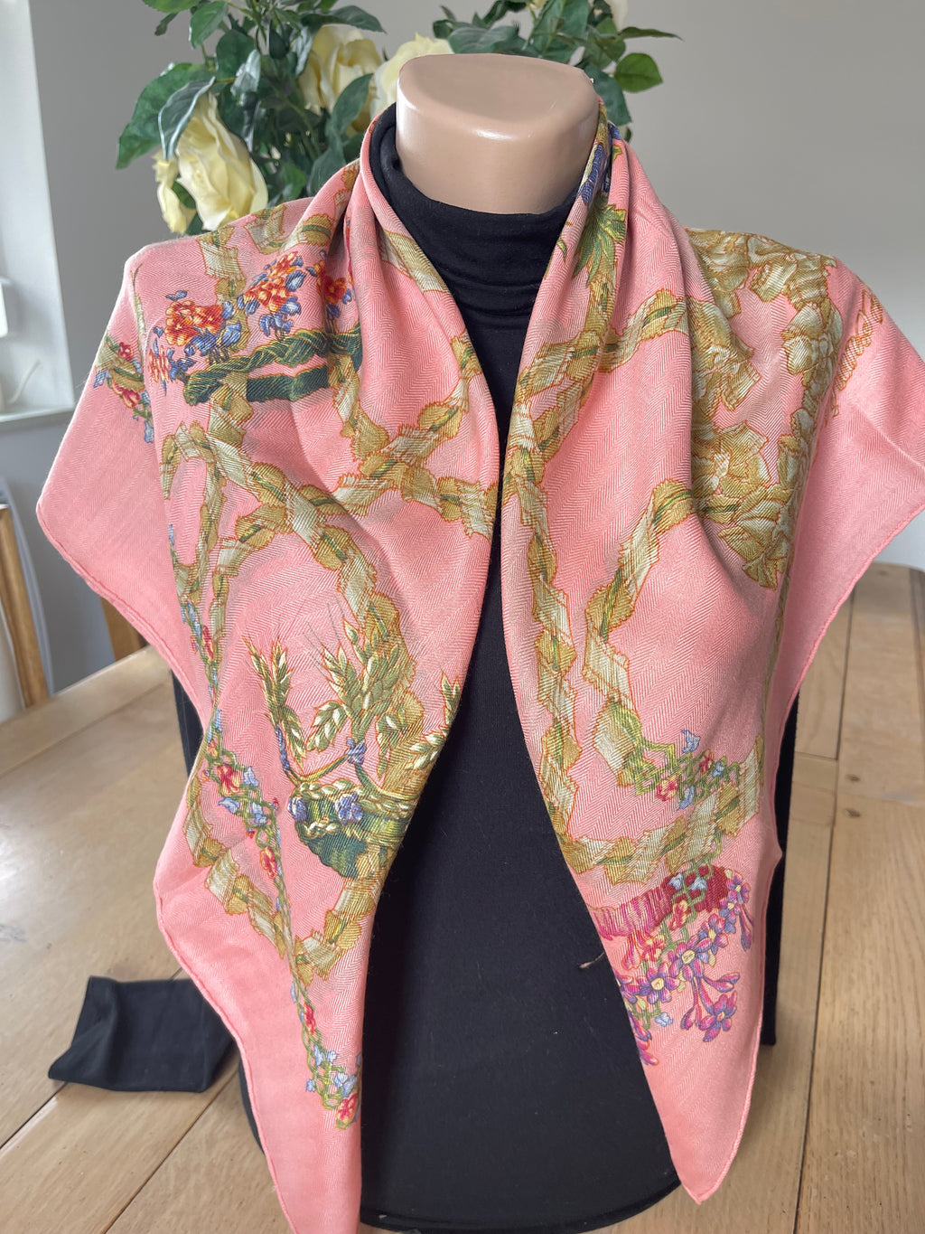 Foulard/Carré/Chale HERMÈS cachemire-soie Silk SCARF seide seda seta schal sjaal