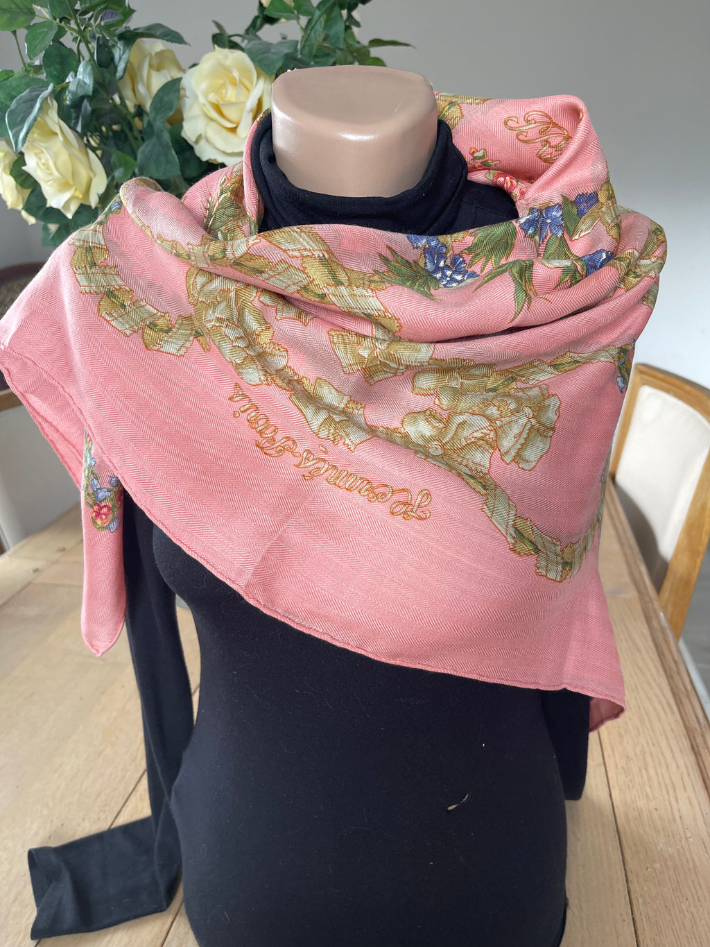 Foulard/Carré/Chale HERMÈS cachemire-soie Silk SCARF seide seda seta schal sjaal