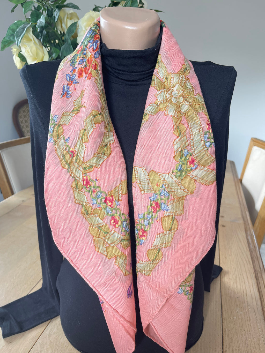 Foulard/Carré/Chale HERMÈS cachemire-soie Silk SCARF seide seda seta schal sjaal
