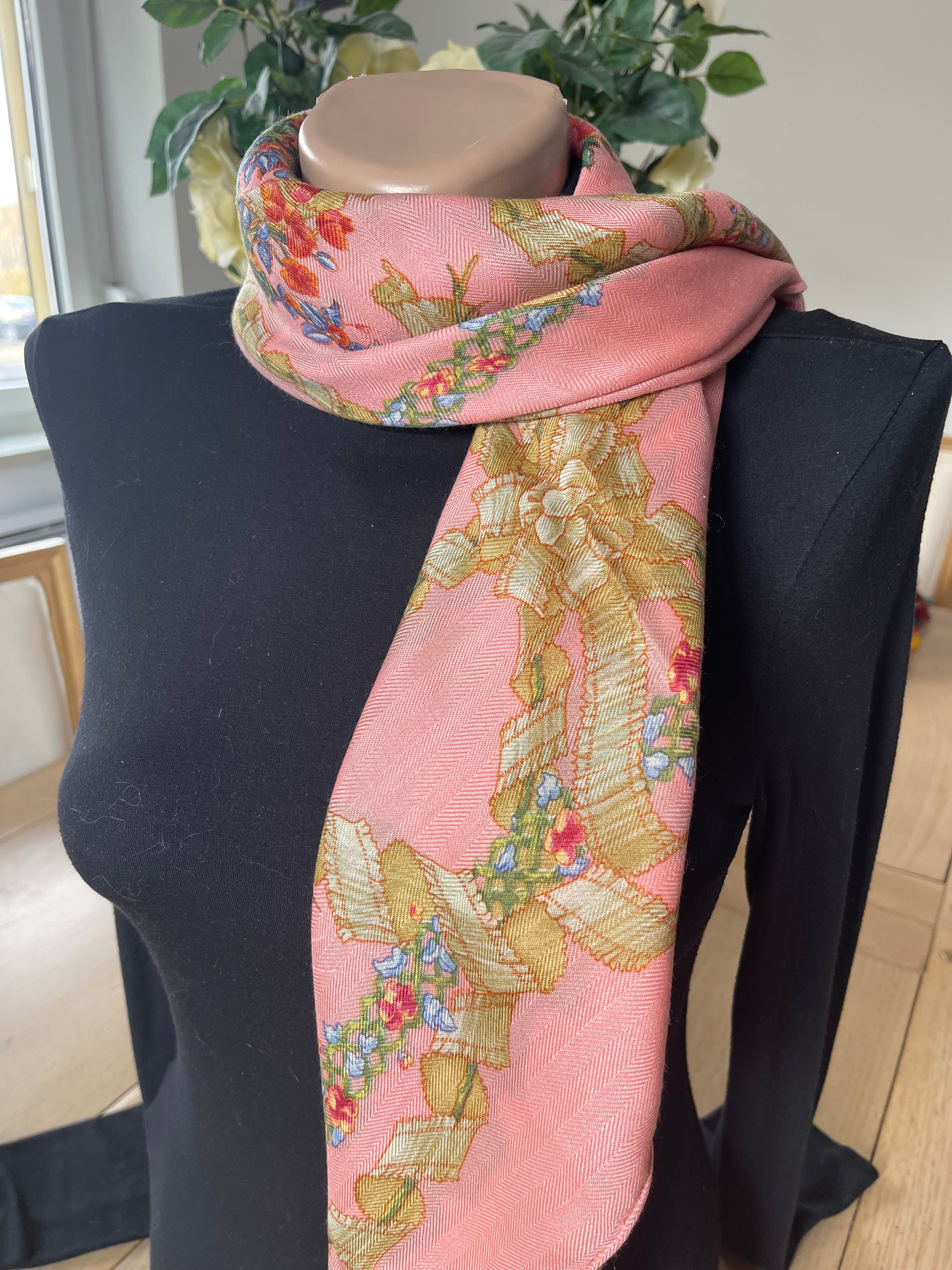 Foulard/Carré/Chale HERMÈS cachemire-soie Silk SCARF seide seda seta schal sjaal