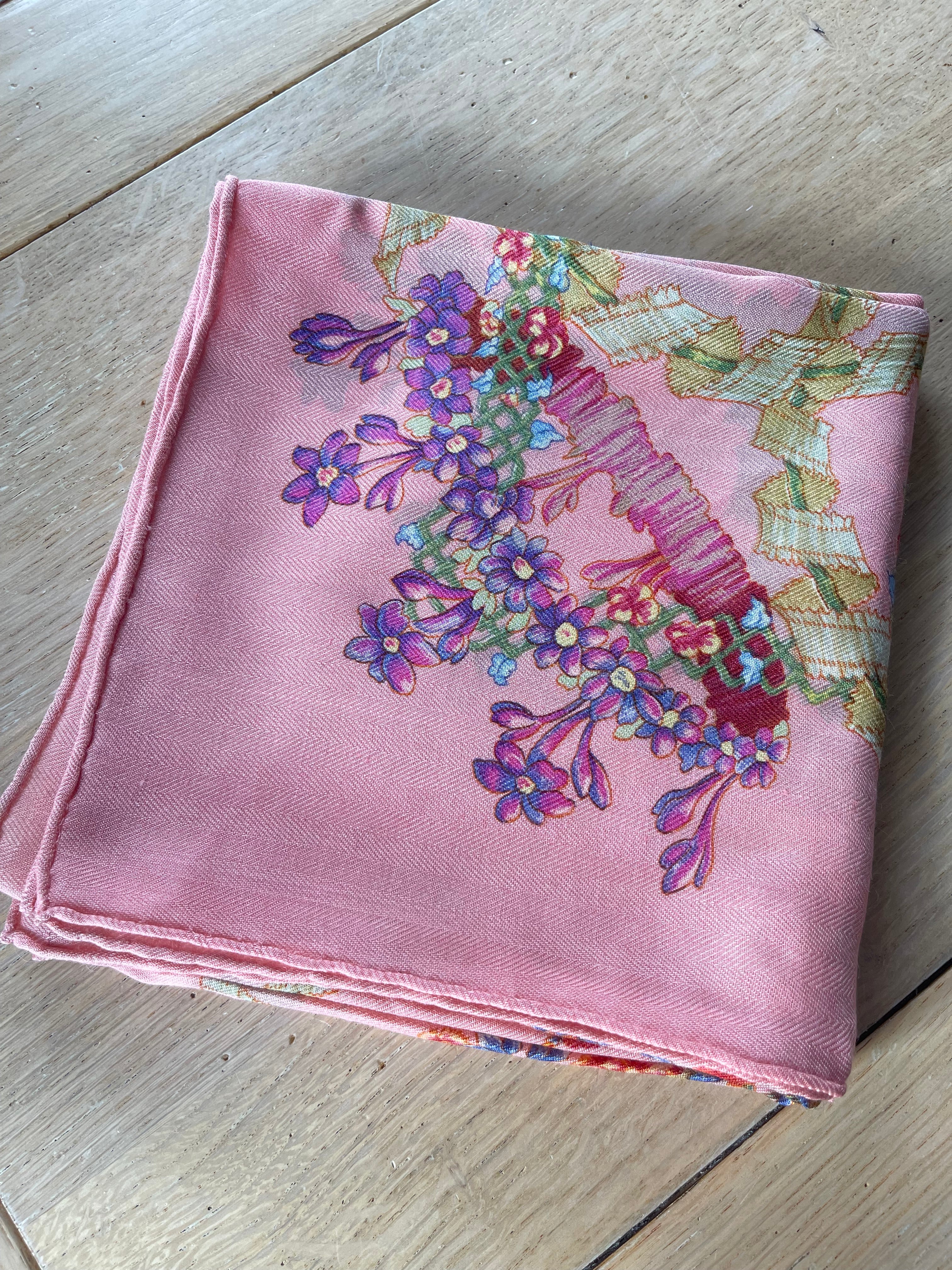 Foulard/Carré/Chale HERMÈS cachemire-soie Silk SCARF seide seda seta schal sjaal