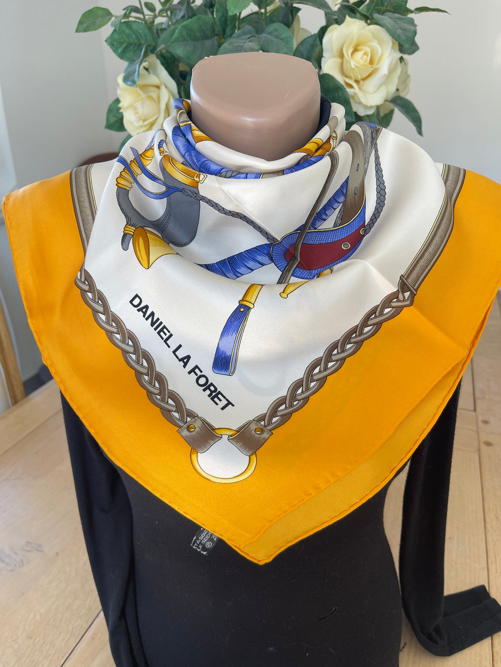 DANIEL LA FORET foulard carré scarf schal seide silk soie