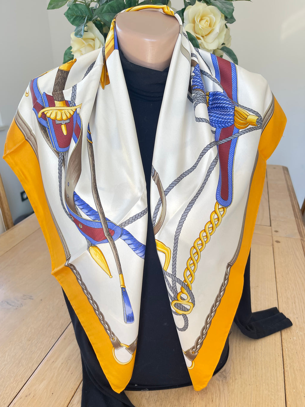 DANIEL LA FORET foulard carré scarf schal seide silk soie