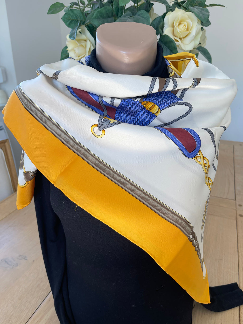 DANIEL LA FORET foulard carré scarf schal seide silk soie