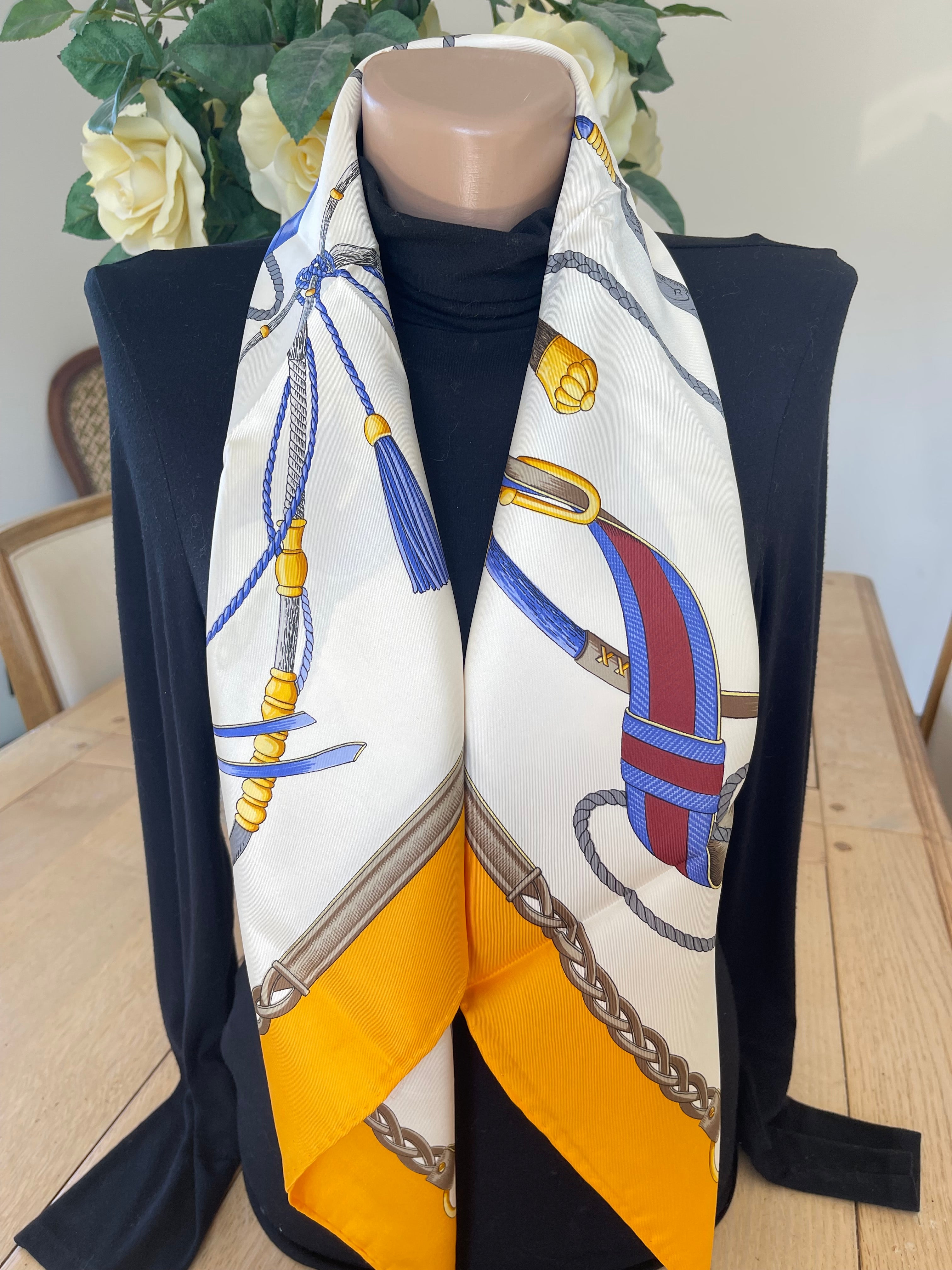 DANIEL LA FORET foulard carré scarf schal seide silk soie