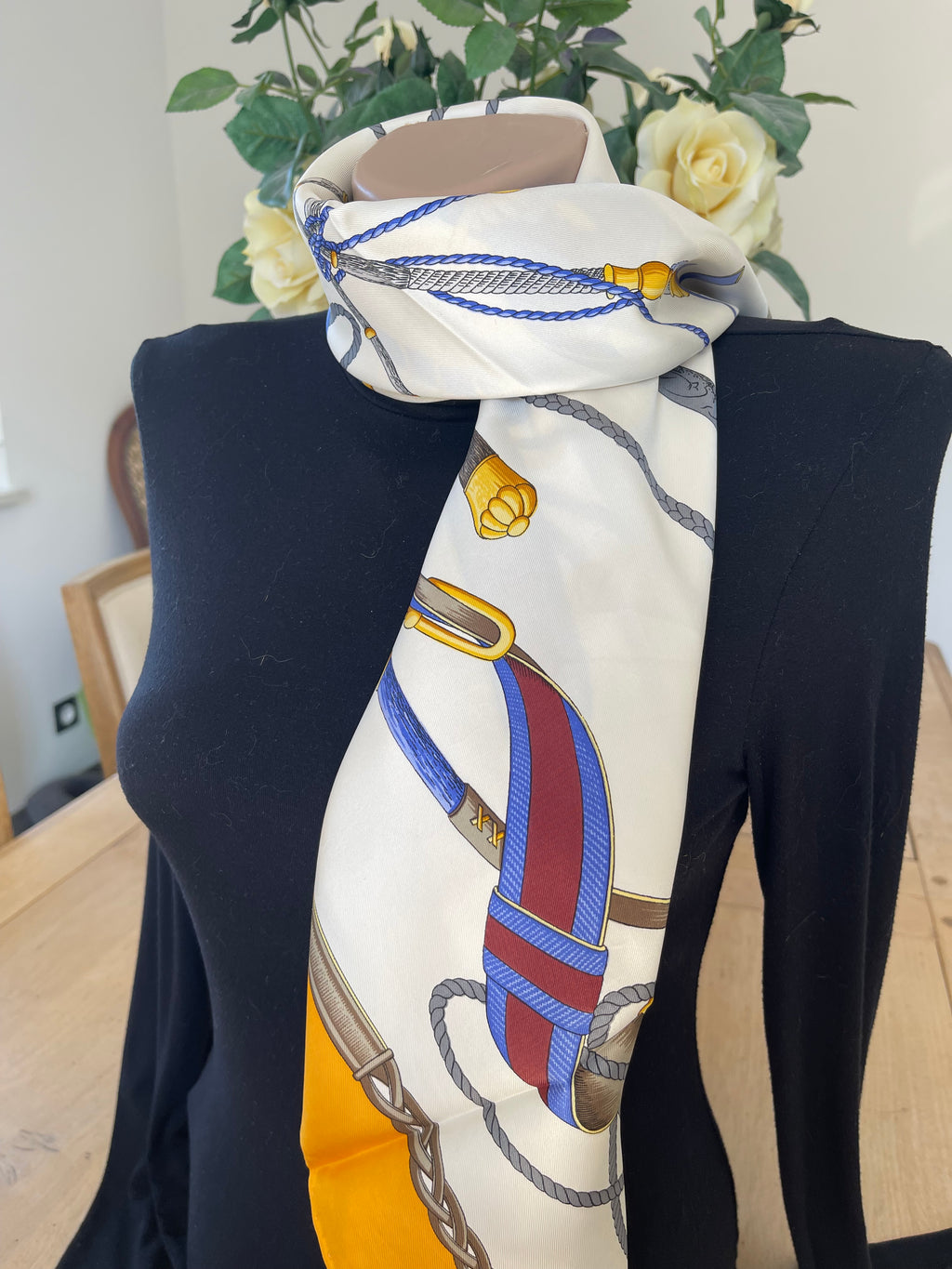 DANIEL LA FORET foulard carré scarf schal seide silk soie