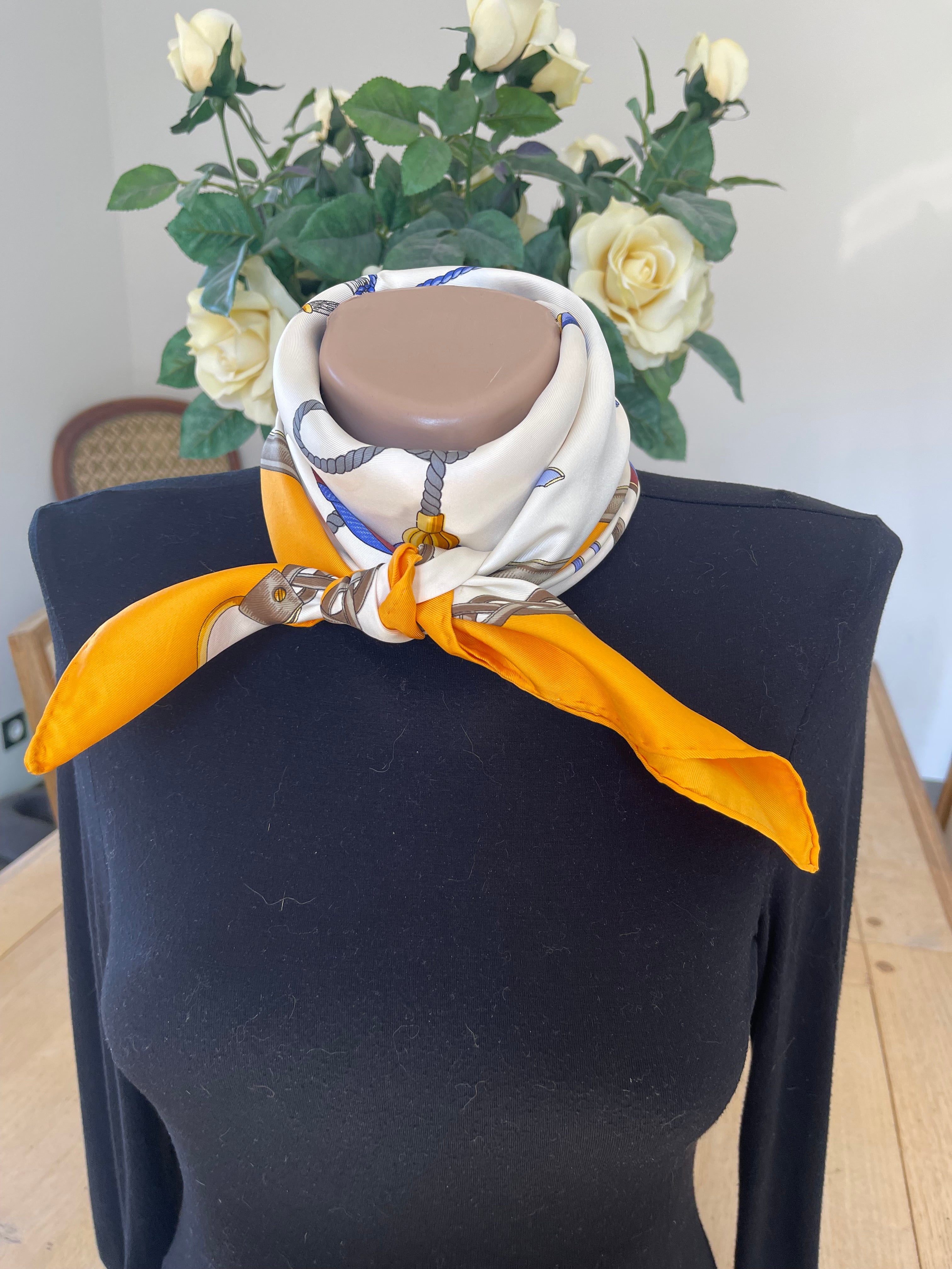 DANIEL LA FORET foulard carré scarf schal seide silk soie