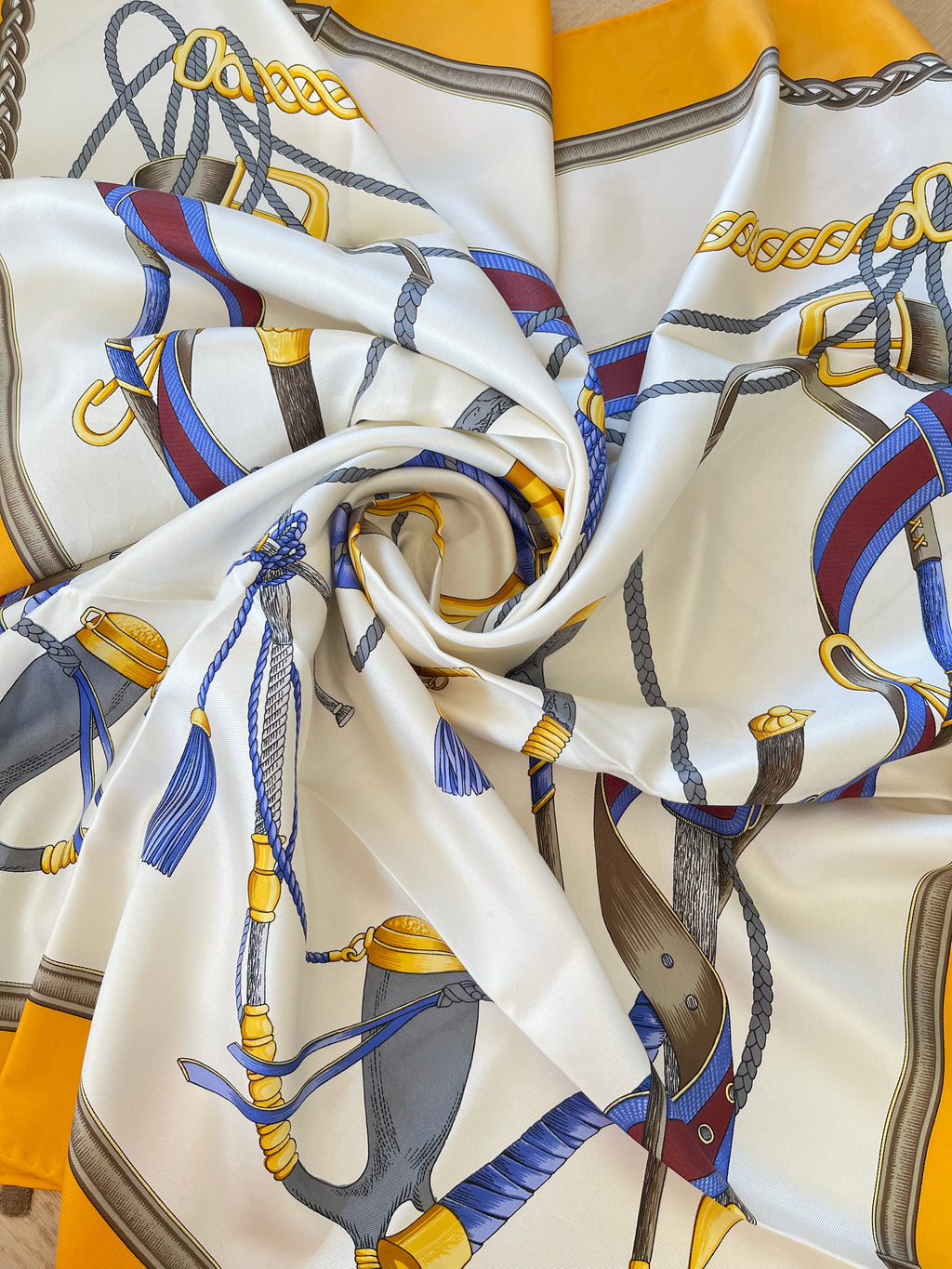 DANIEL LA FORET foulard carré scarf schal seide silk soie