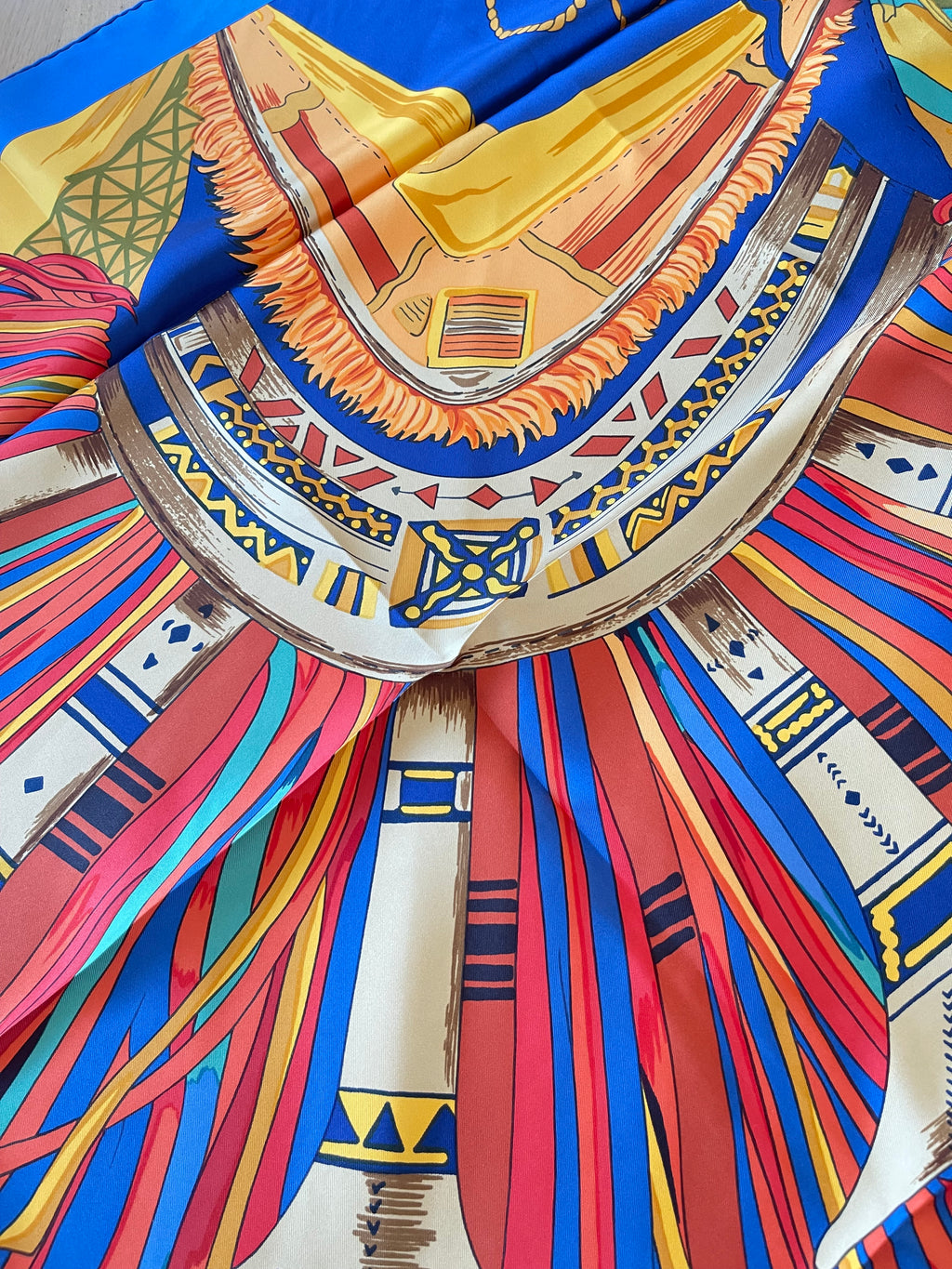 Foulard/Carré/Chale★Hermès★Cuirs Du Desert detail soie★Silk SCARF seide seda seta schal