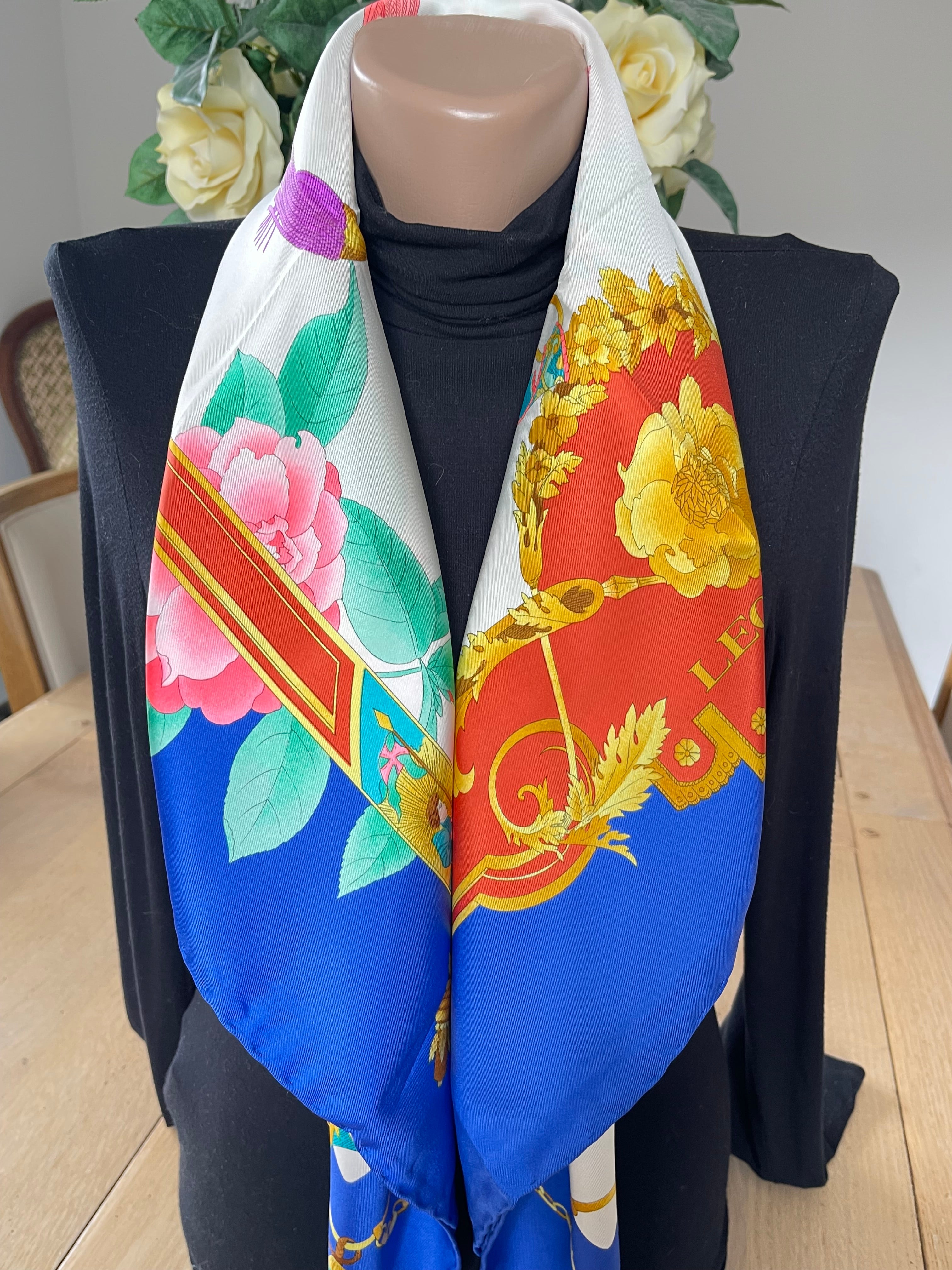 LEONARD foulard carré scarf schal seide soie silk