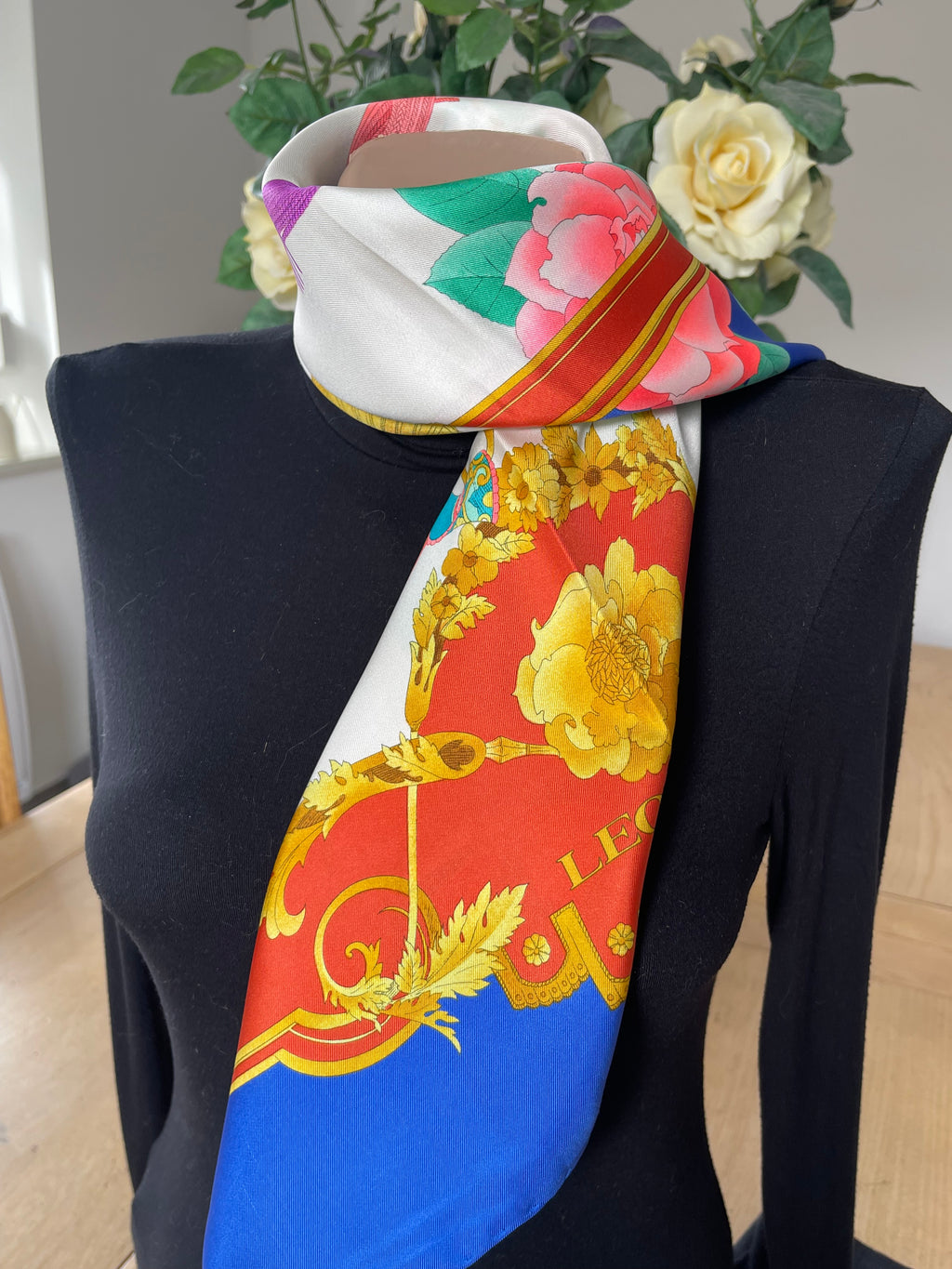 LEONARD foulard carré scarf schal seide soie silk