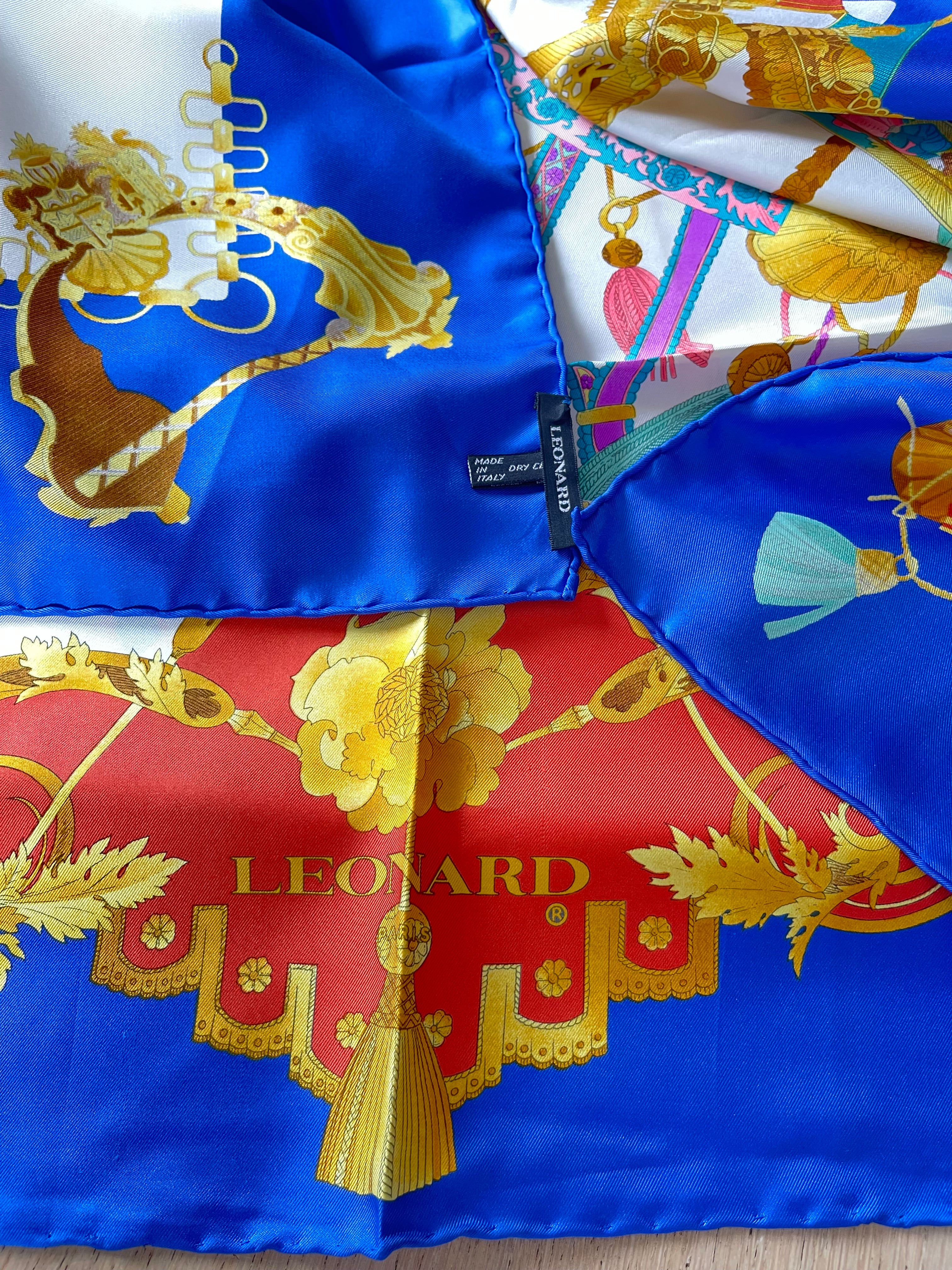 LEONARD foulard carré scarf schal seide soie silk