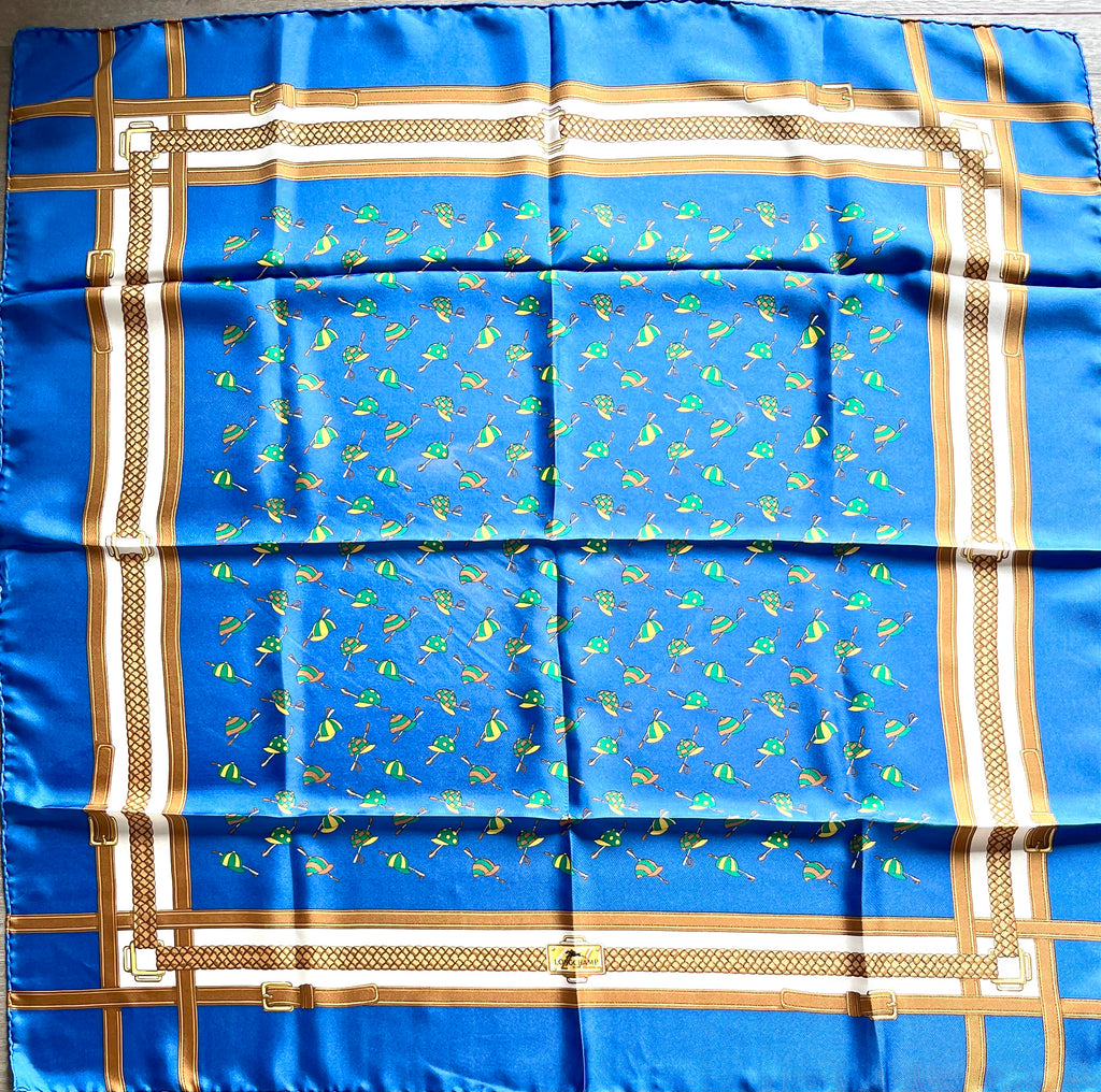 LONGCHAMP foulard carré scarf schal soie silk seide