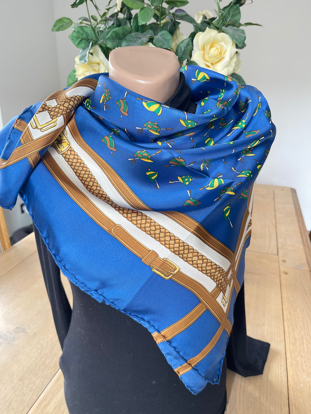 LONGCHAMP foulard carré scarf schal soie silk seide