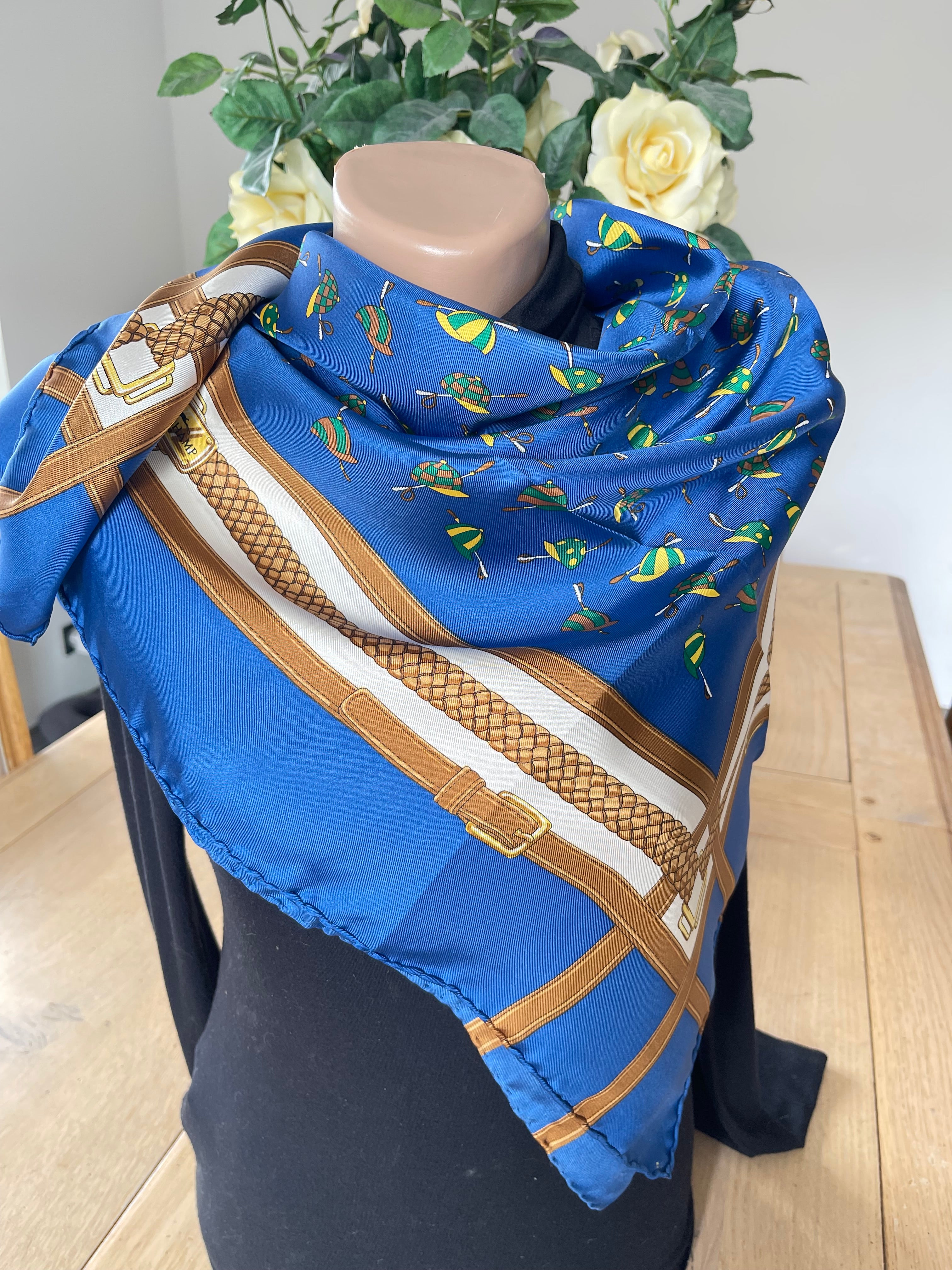 LONGCHAMP foulard carré scarf schal soie silk seide