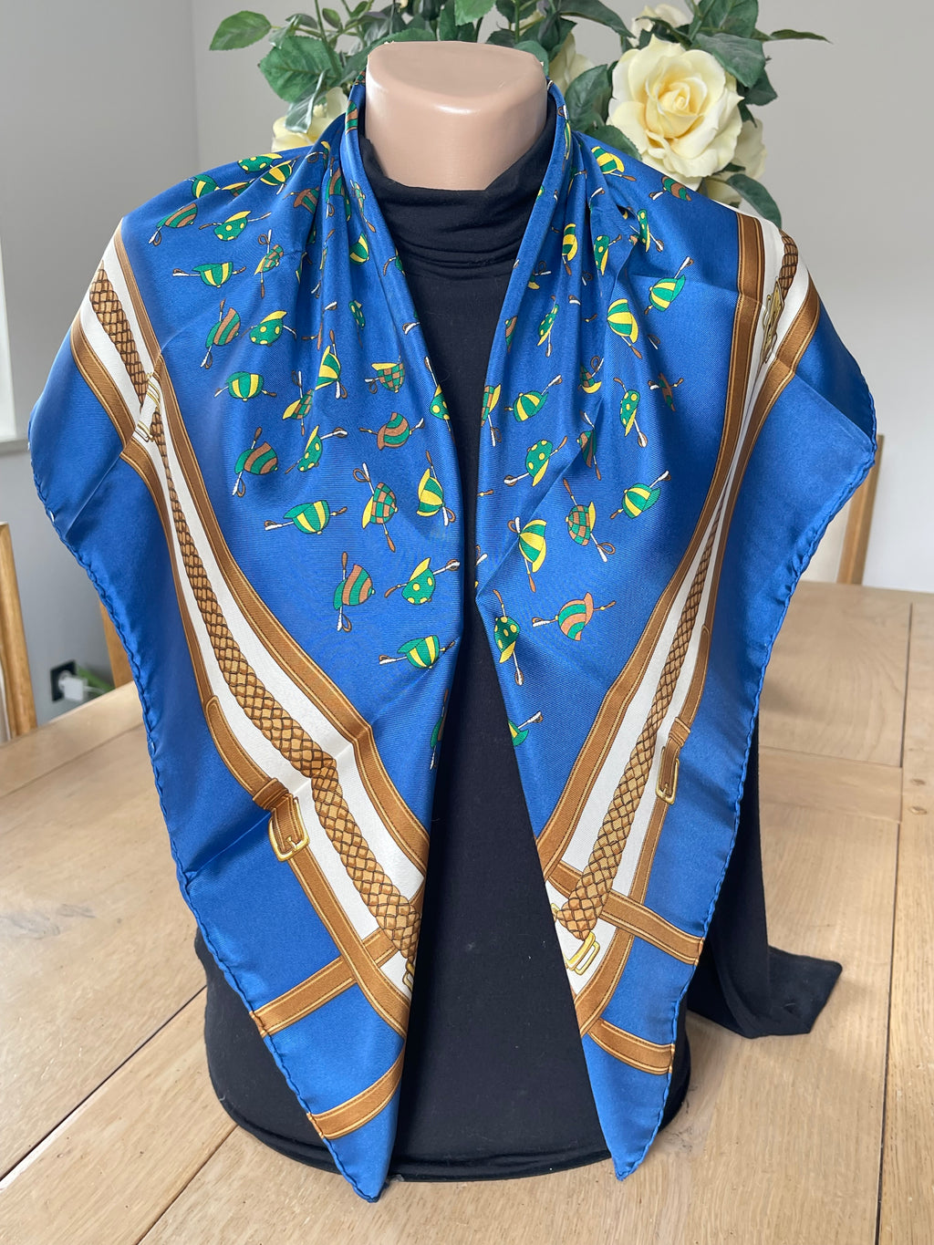 LONGCHAMP foulard carré scarf schal soie silk seide