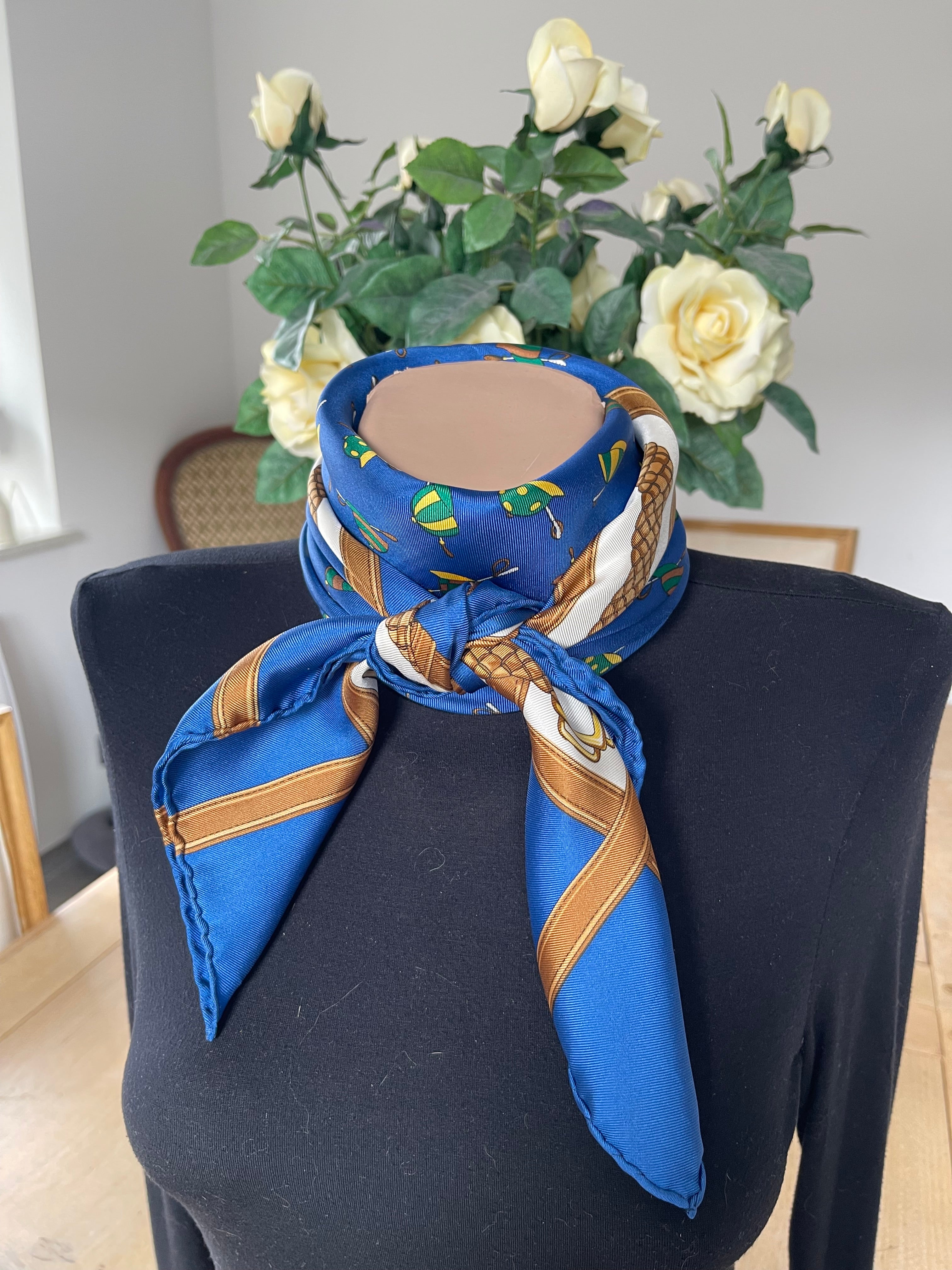 LONGCHAMP foulard carré scarf schal soie silk seide