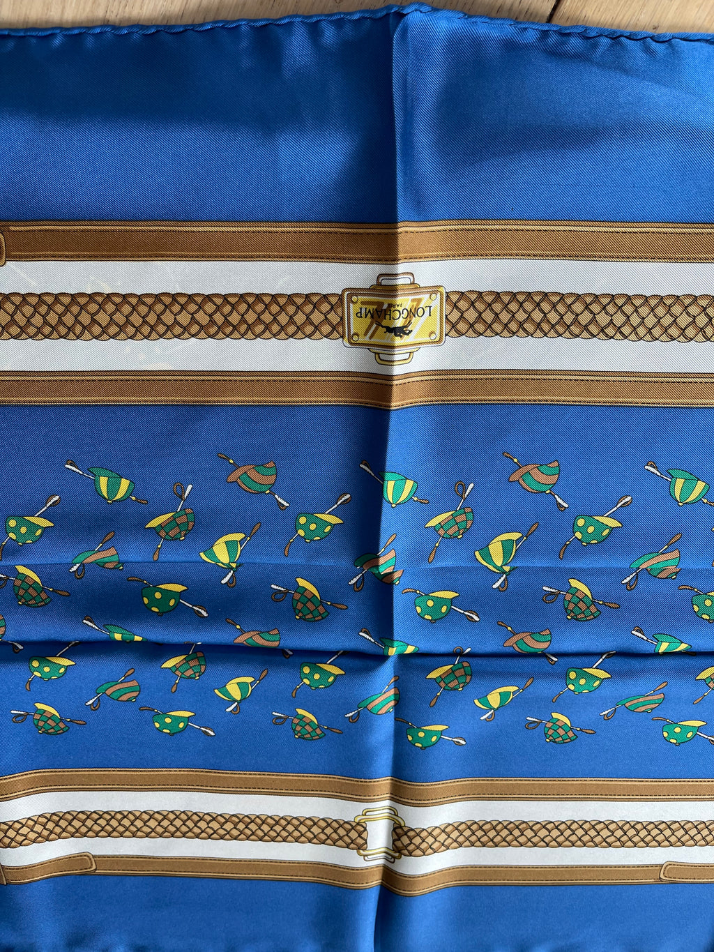 LONGCHAMP foulard carré scarf schal soie silk seide