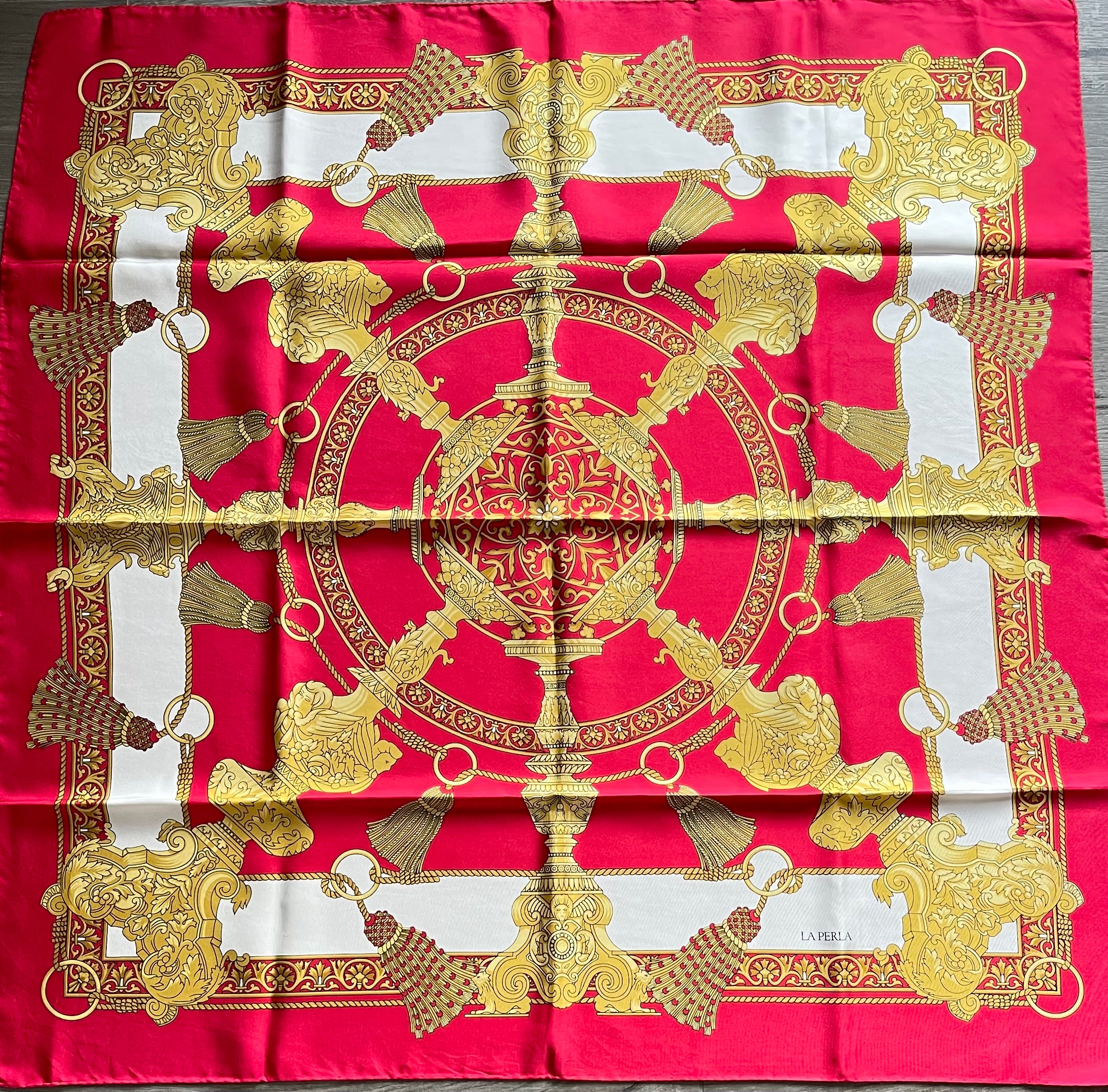 La Perla foulard carré scarf schal sjaal seide silk soie