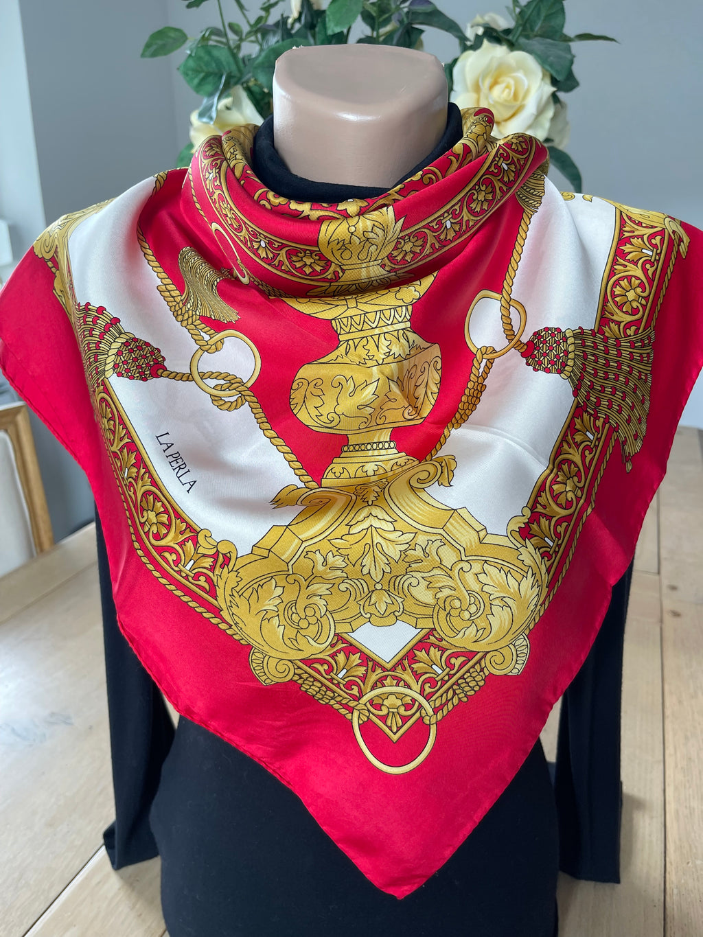 La Perla foulard carré scarf schal sjaal seide silk soie