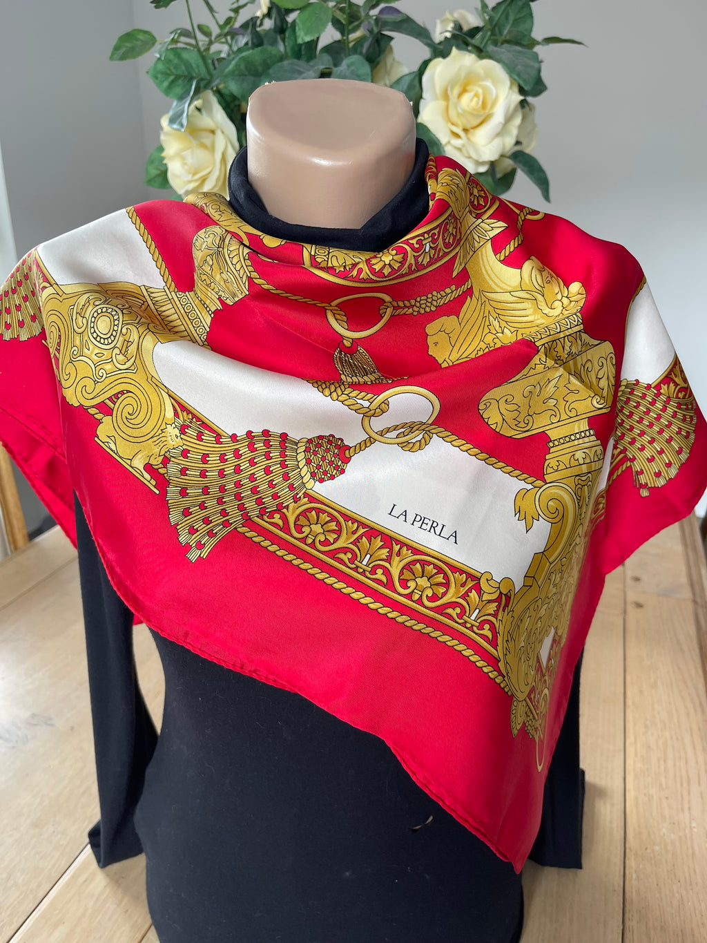 La Perla foulard carré scarf schal sjaal seide silk soie