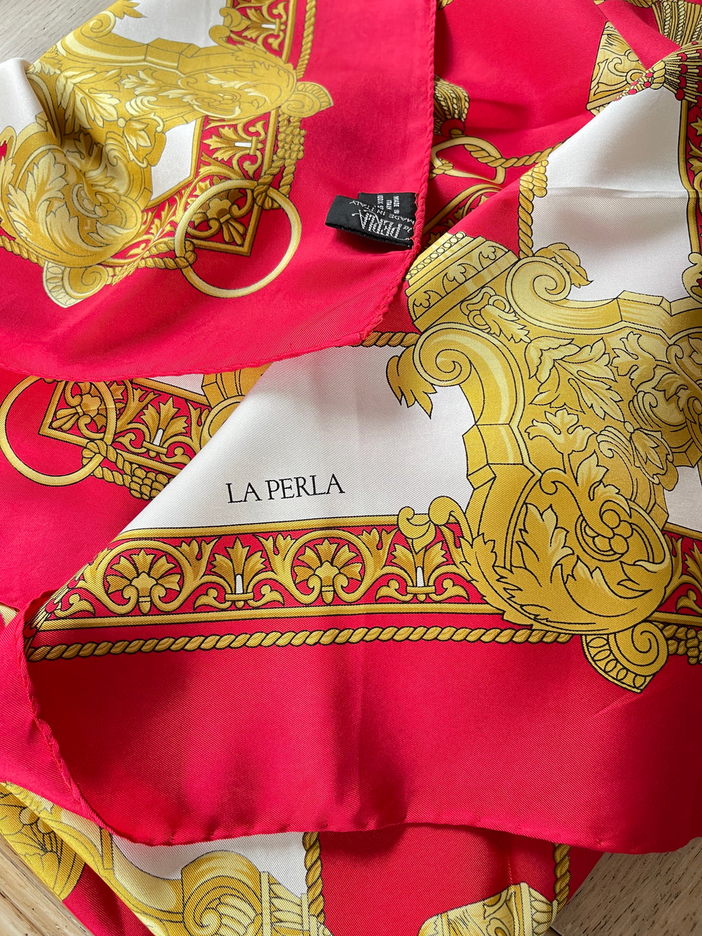 La Perla foulard carré scarf schal sjaal seide silk soie