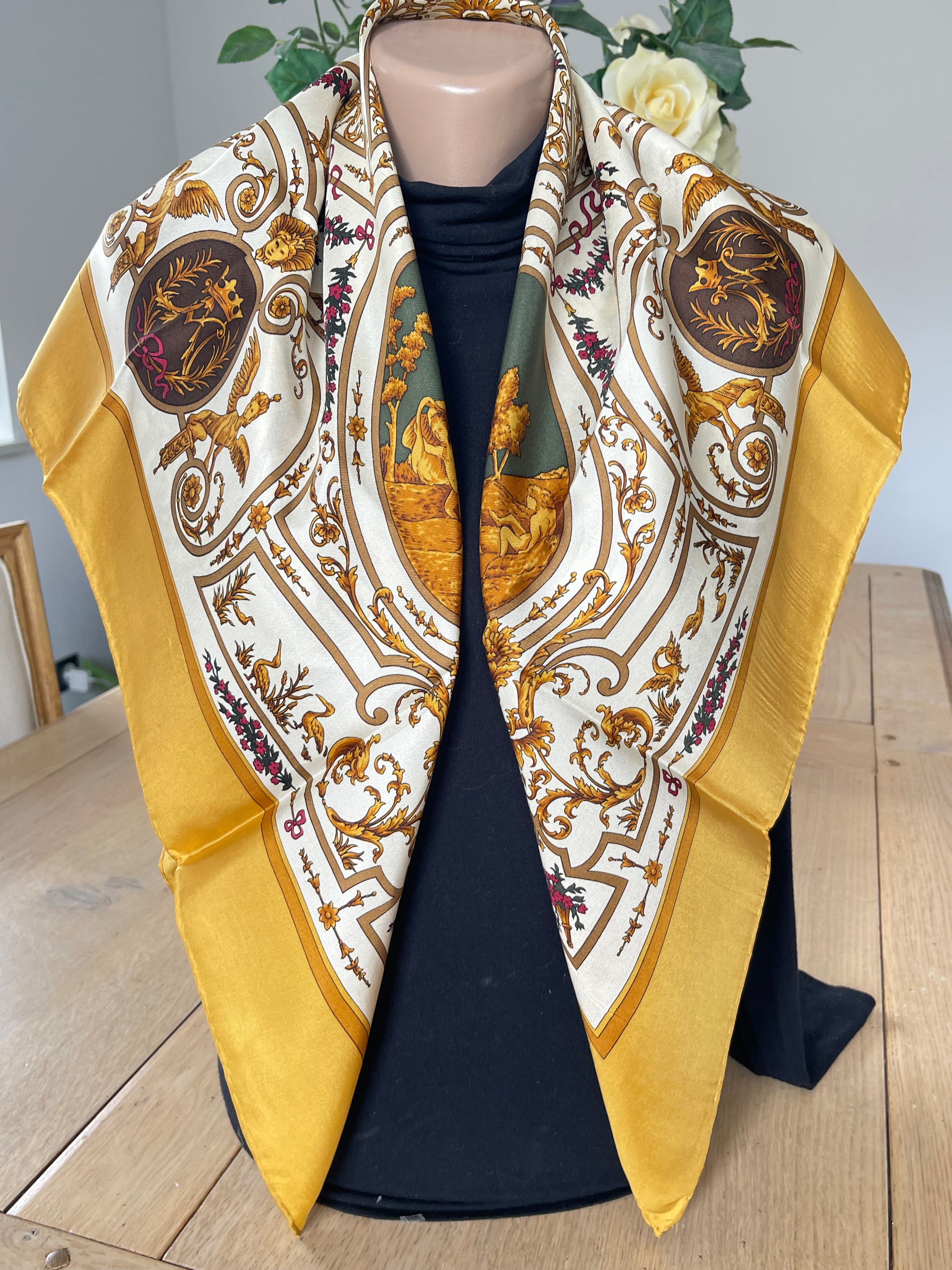 LANCEL foulard carré scarf silk soie seide