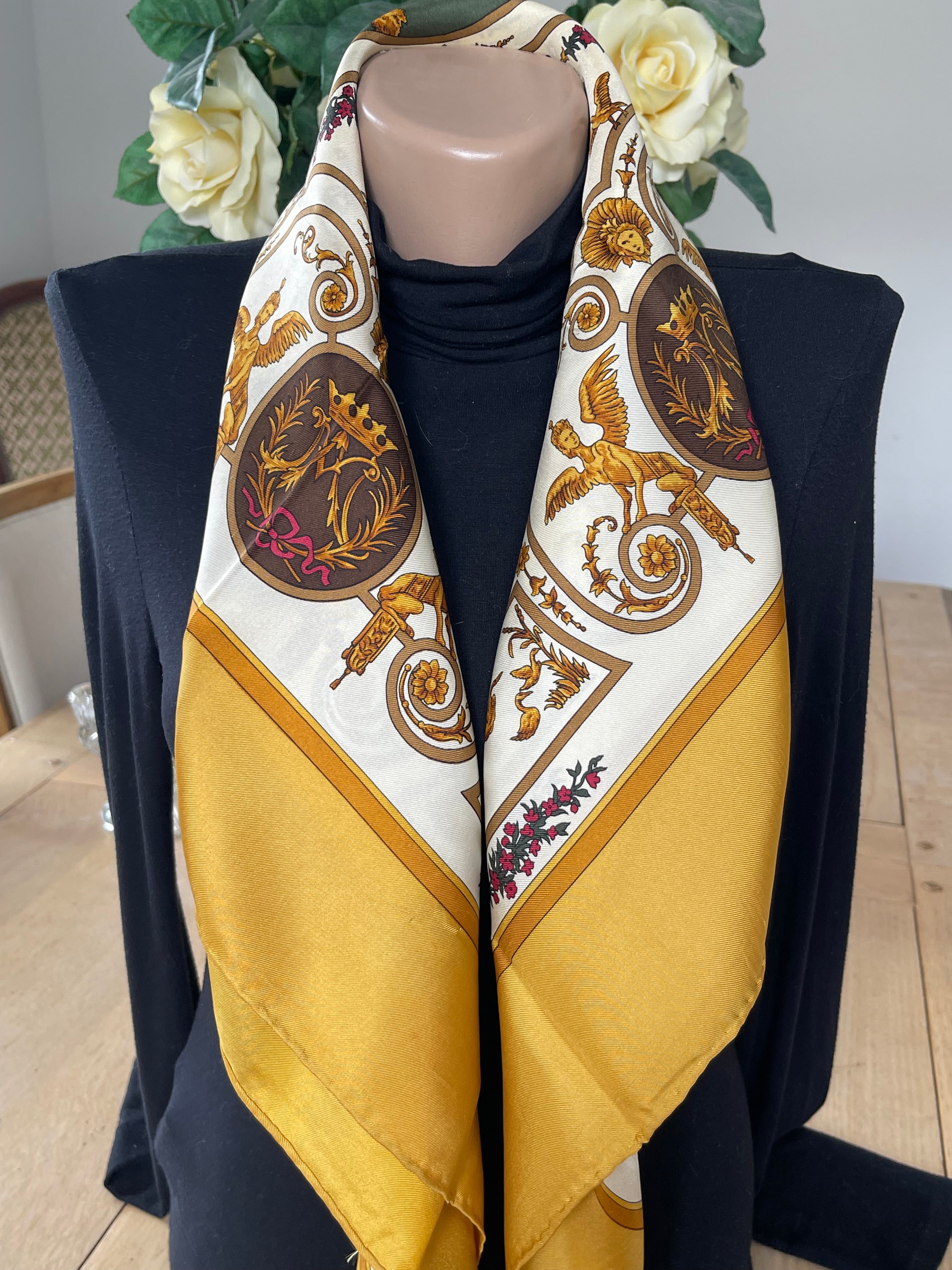 LANCEL foulard carré scarf silk soie seide
