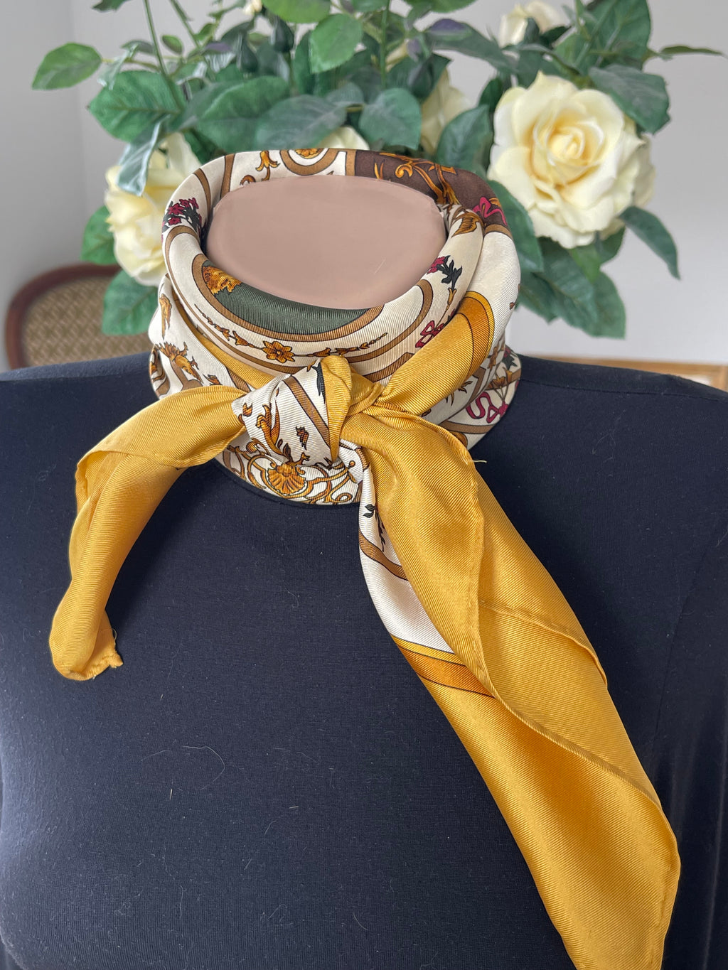 LANCEL foulard carré scarf silk soie seide