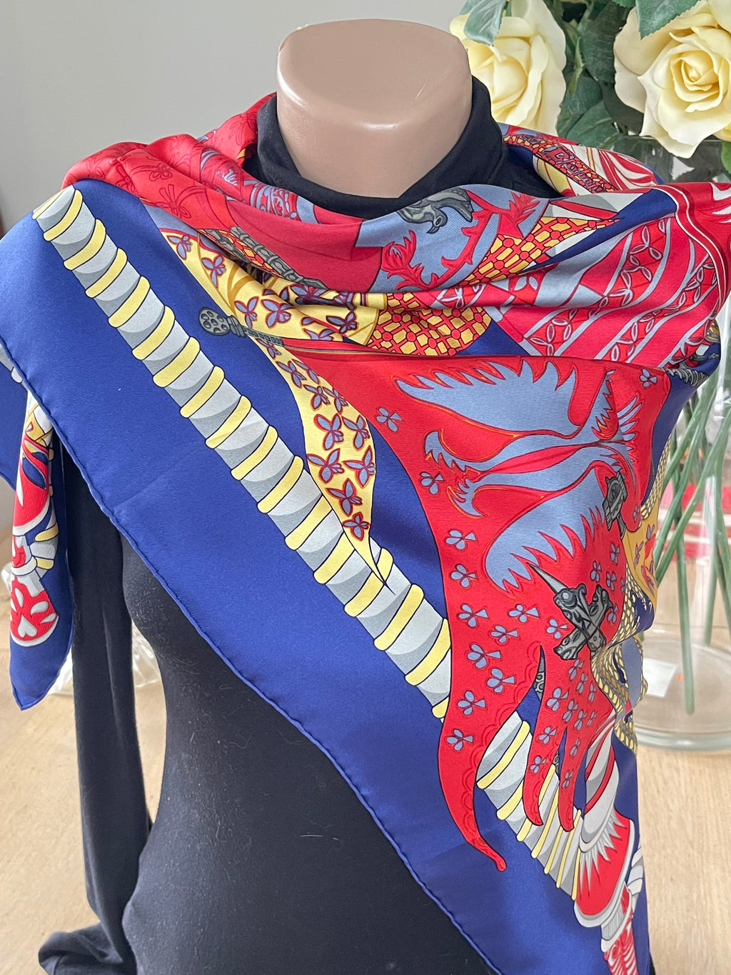 HERMES foulard carré schal scarf seide silk soie