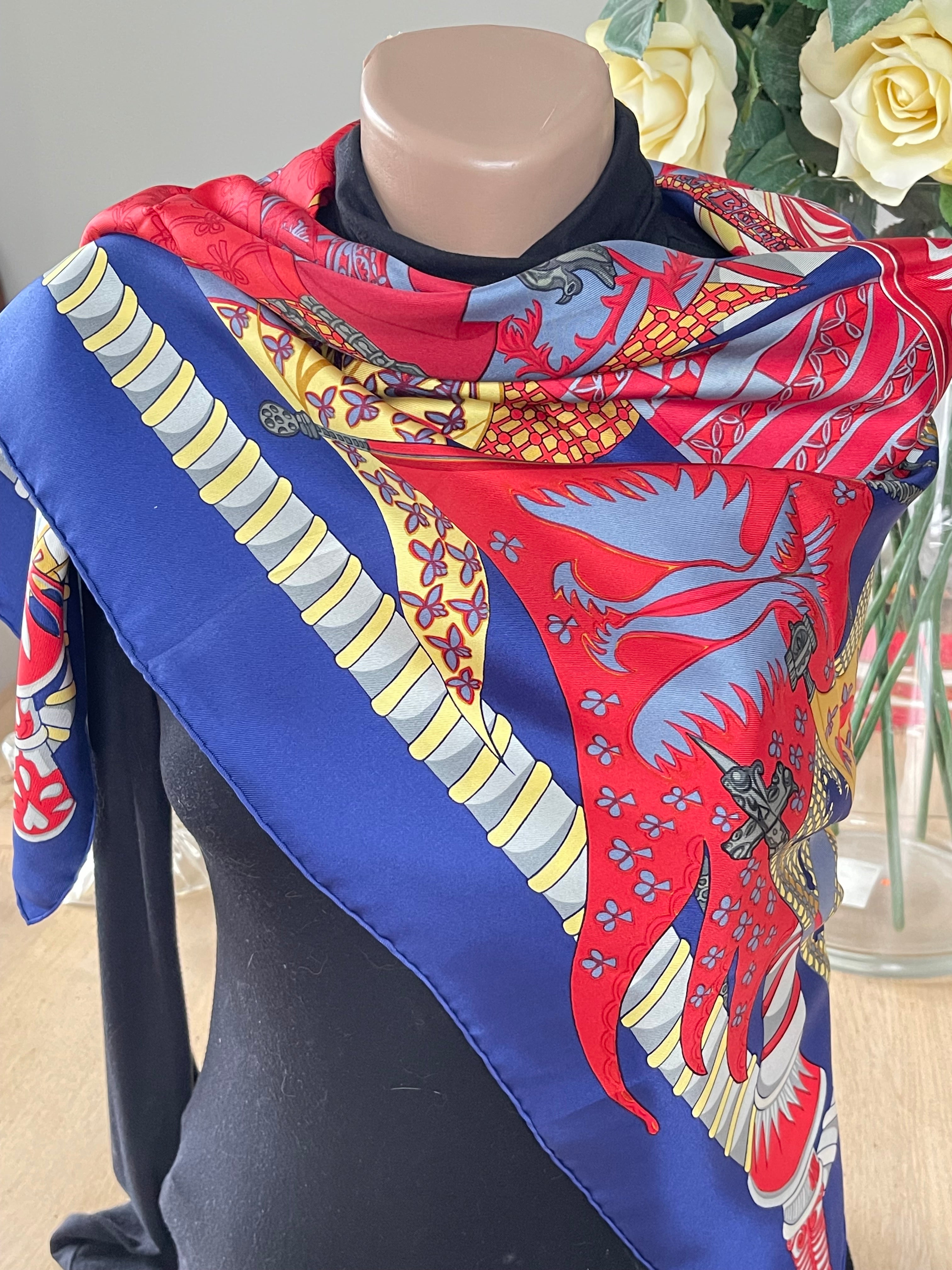 HERMES foulard carré schal scarf seide silk soie