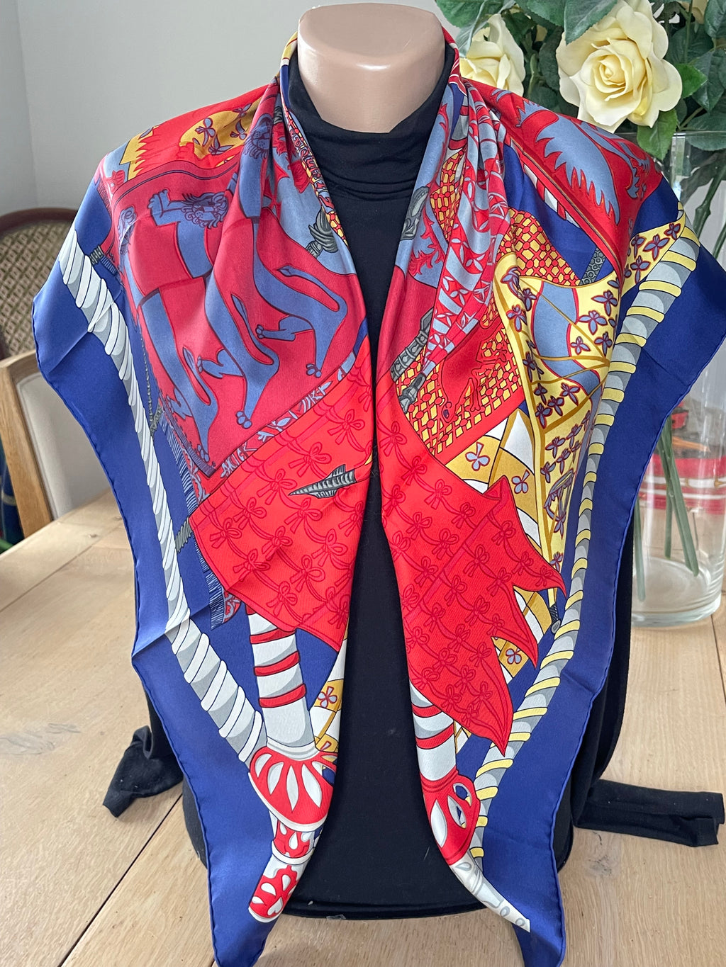 HERMES foulard carré schal scarf seide silk soie