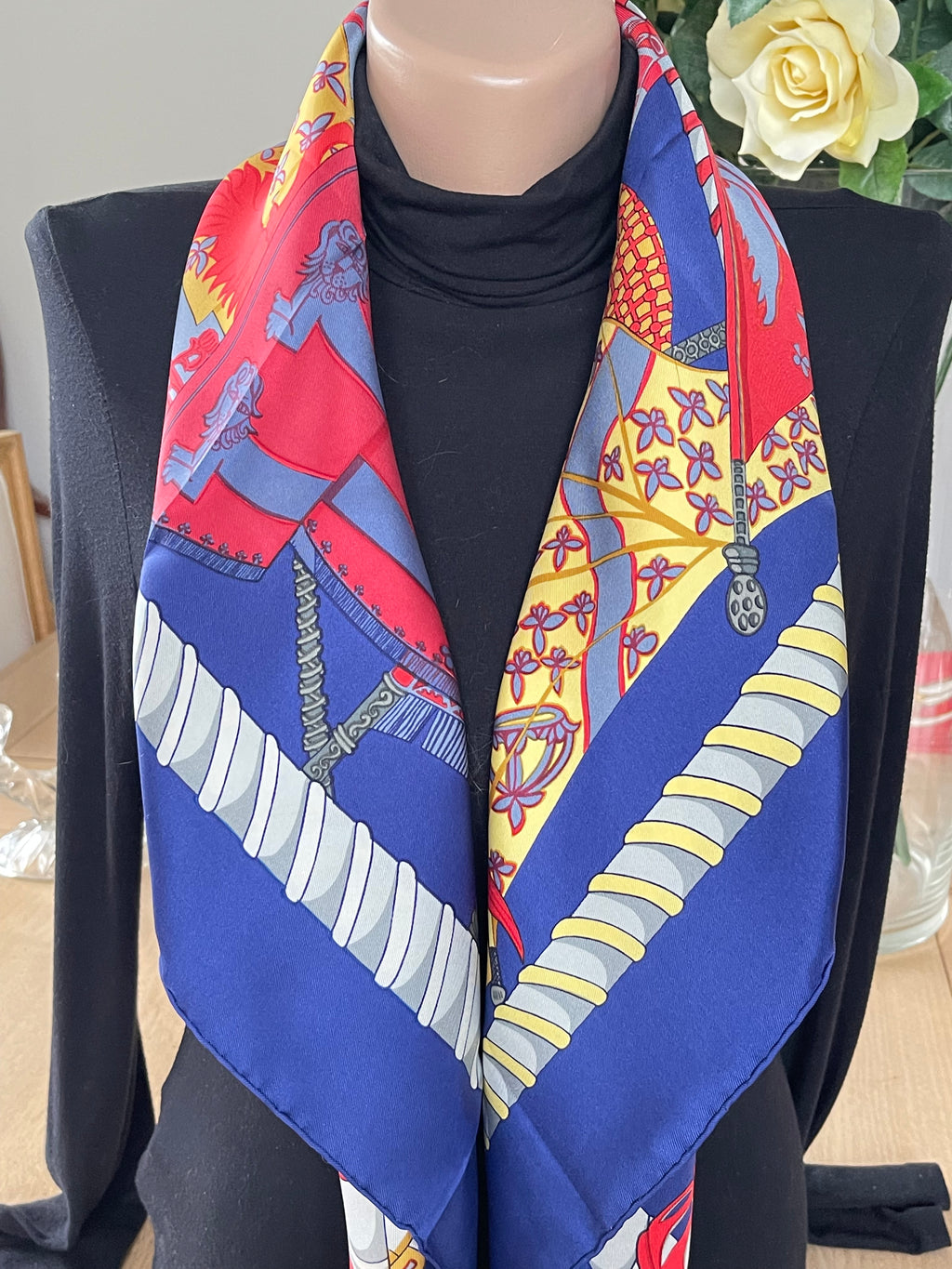 HERMES foulard carré schal scarf seide silk soie