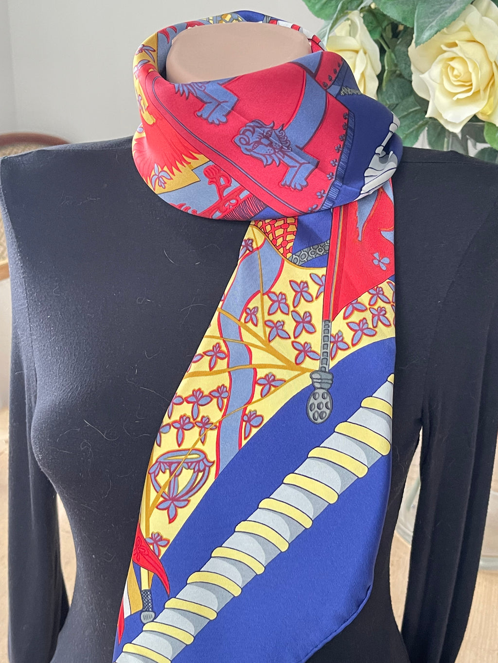 HERMES foulard carré schal scarf seide silk soie