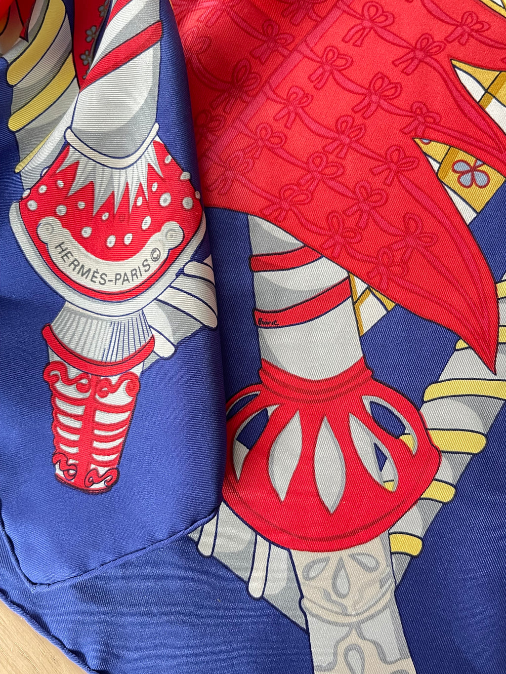HERMES foulard carré schal scarf seide silk soie