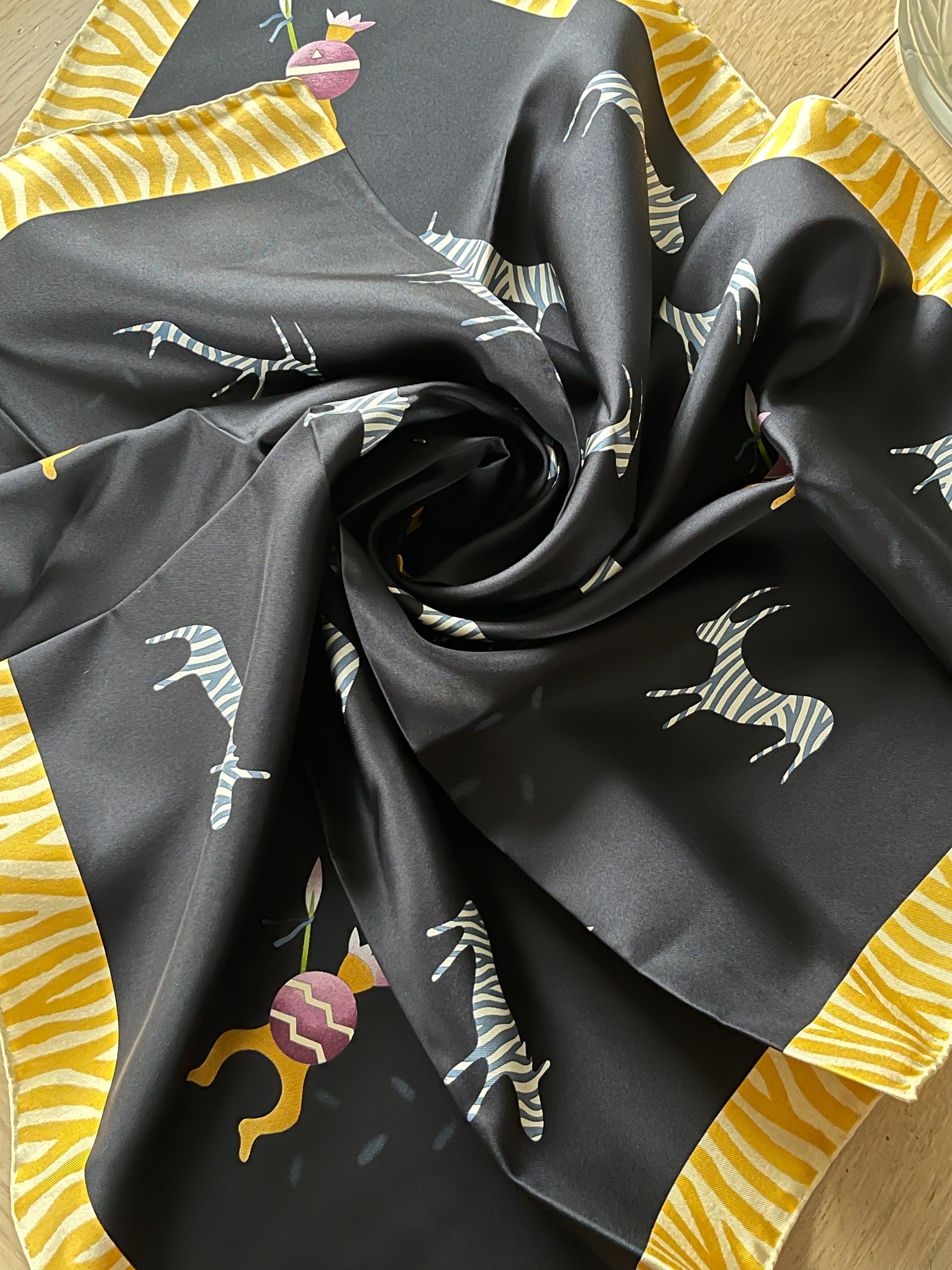 BULGARY Foulard carré schal sjaal seide seta soie silk