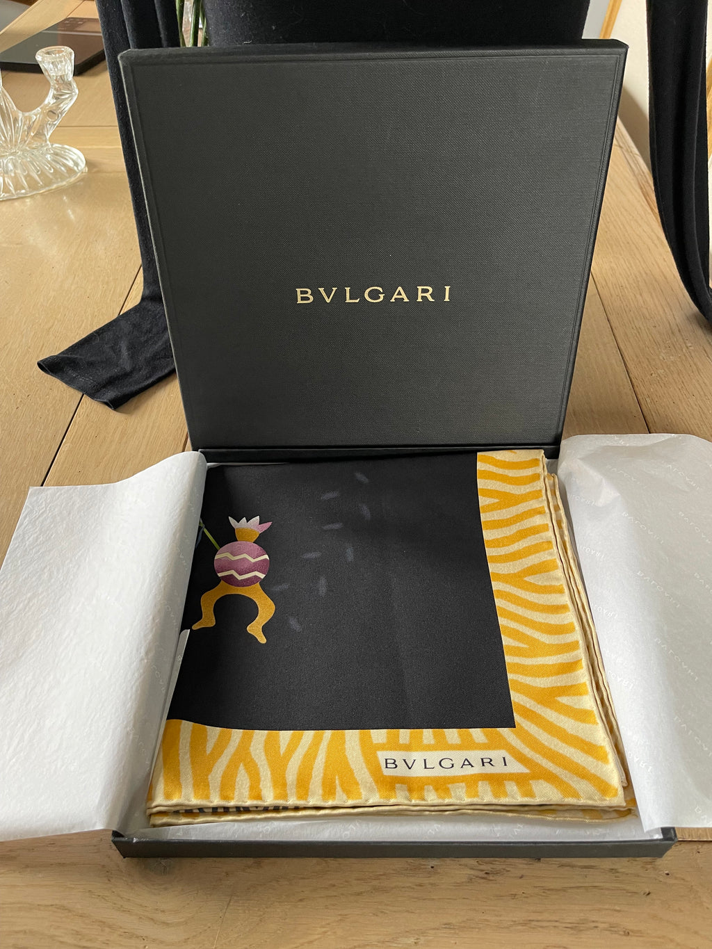 BULGARY Foulard carré schal sjaal seide seta soie silk