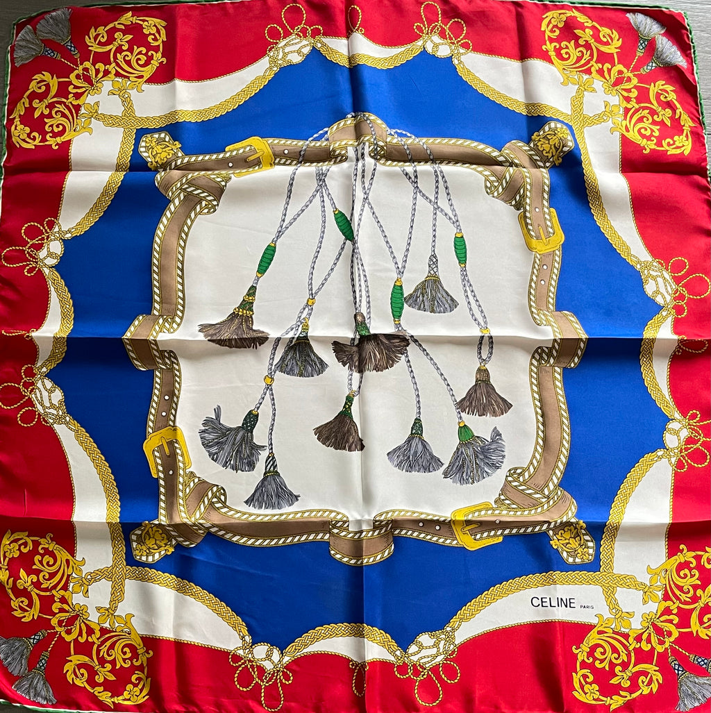 Celine foulard carré schal seide silk soie