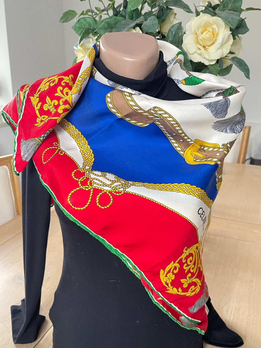 Celine foulard carré schal seide silk soie