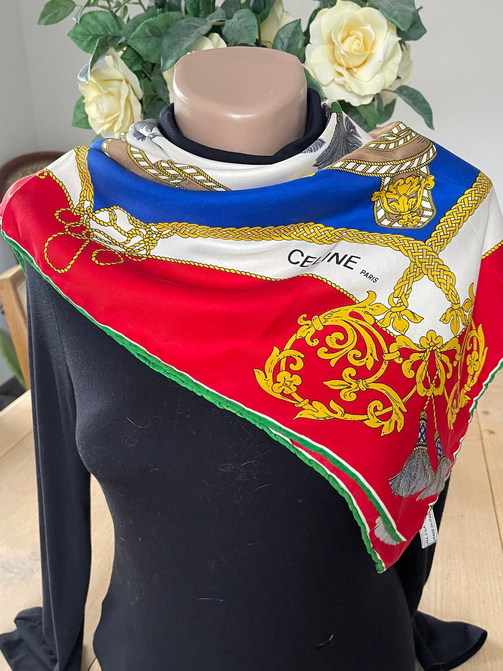 Celine foulard carré schal seide silk soie