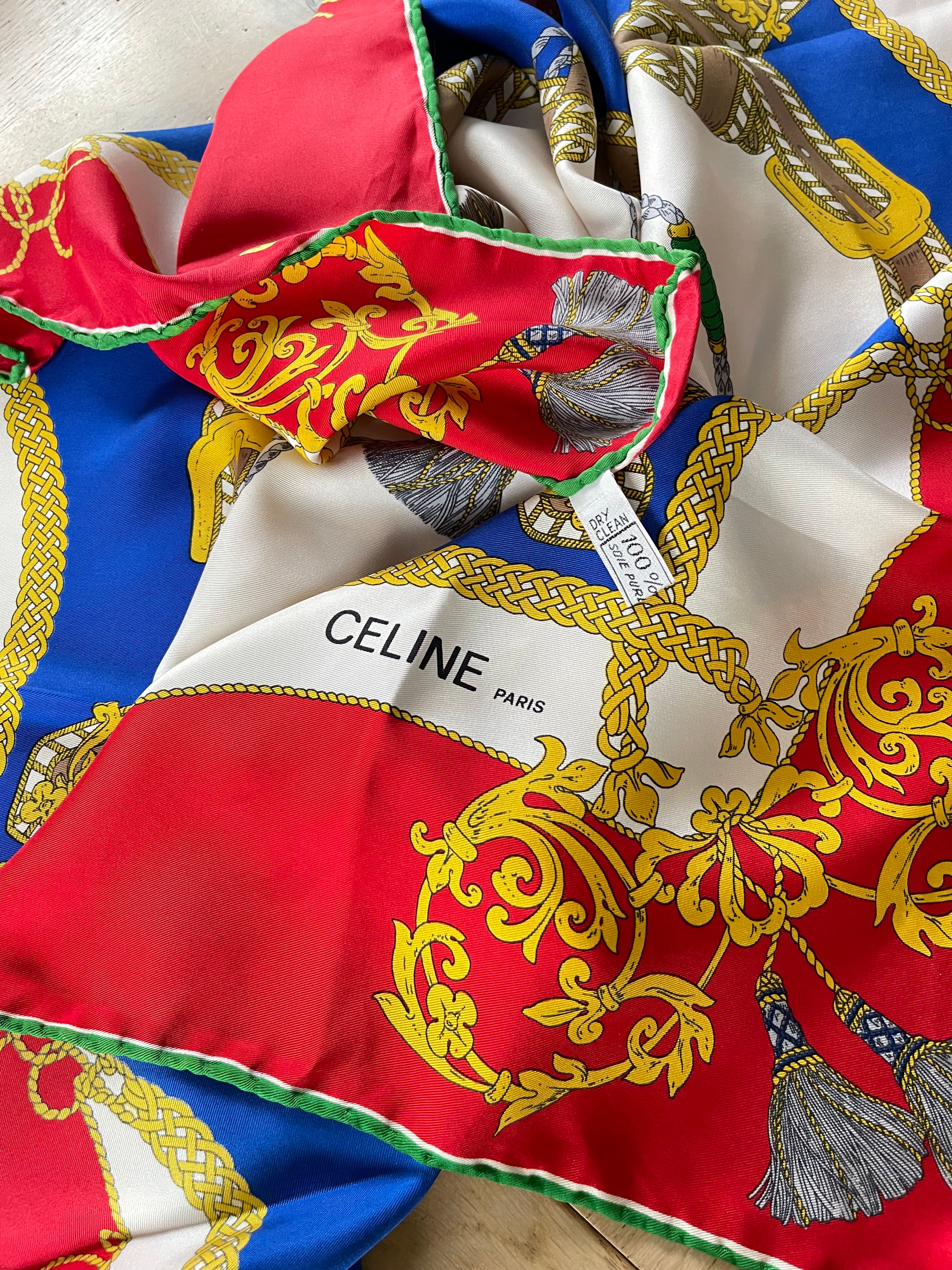 Celine foulard carré schal seide silk soie
