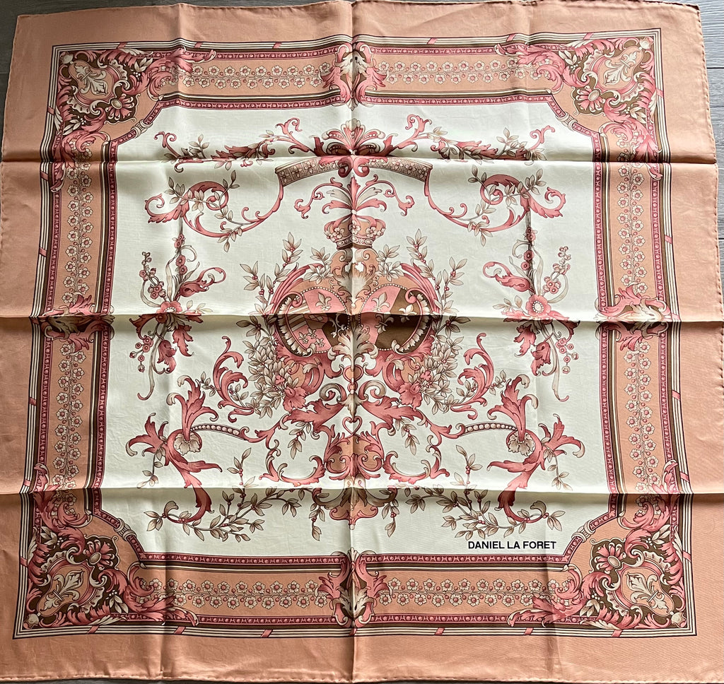 DANIEL LA FORET scarf carré foulard seide silk soie